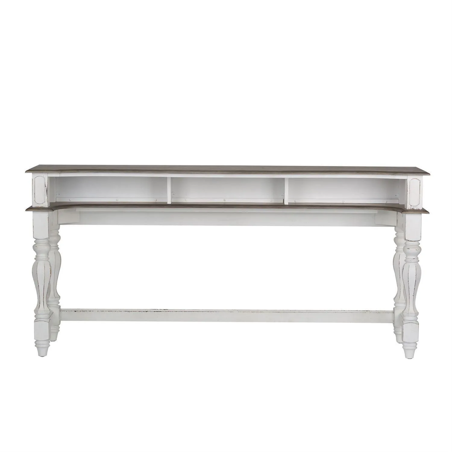 Liberty Magnolia Manor Console Bar Table in Antique White