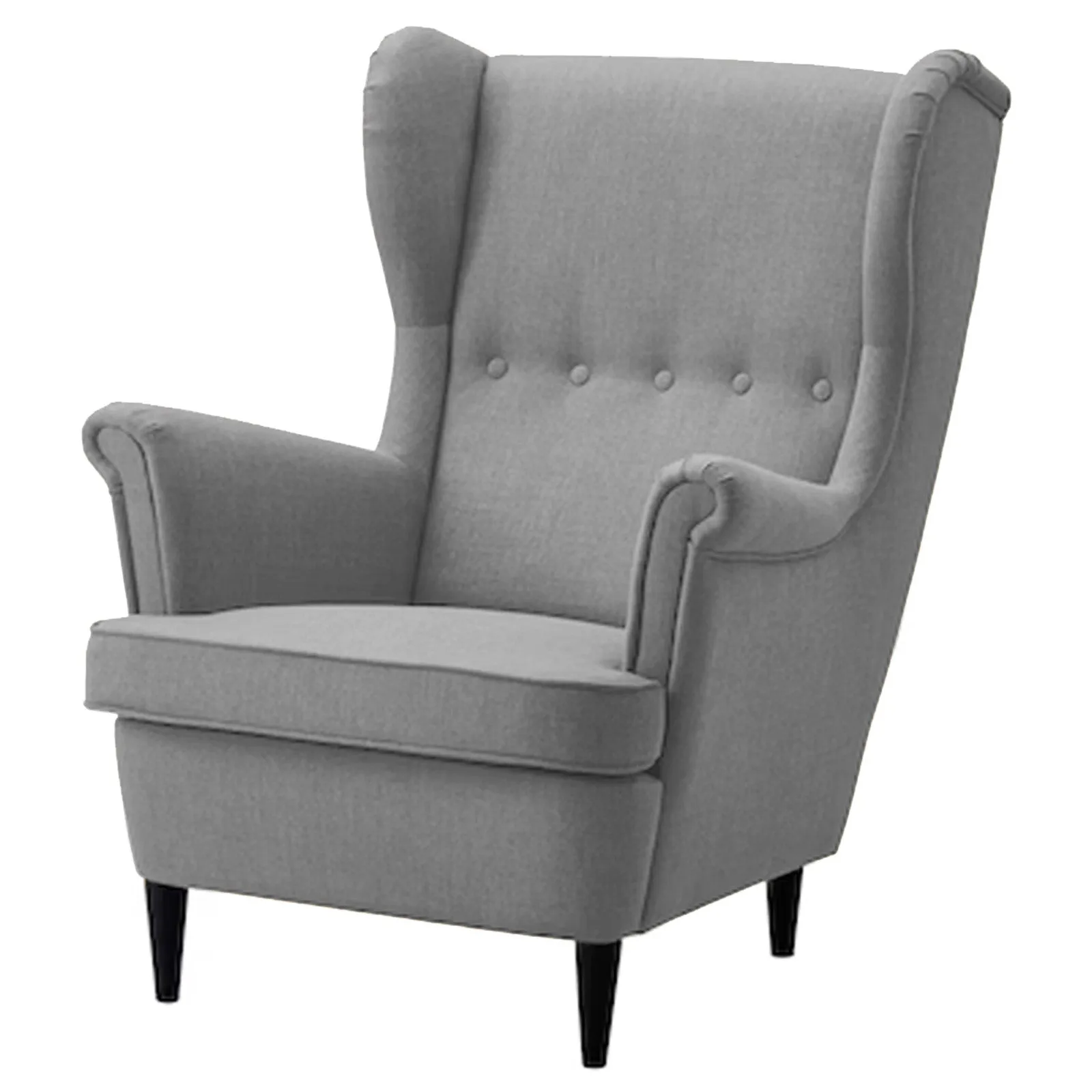 Linen Chair king with Two Wings - Light Gray - E3