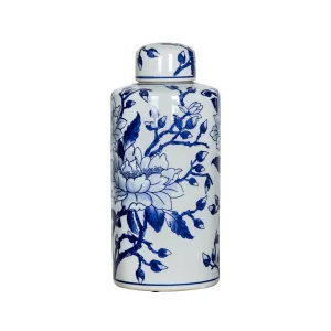 Magnolia Jar,Blue/White