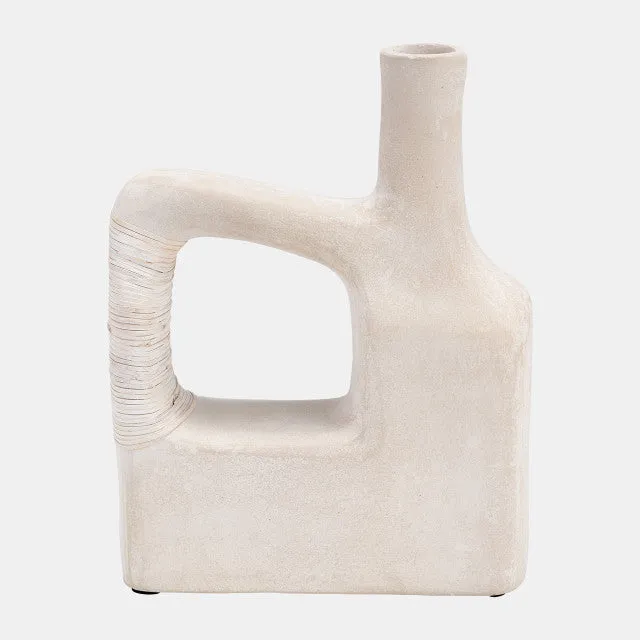 Marble, 9"H Horseshoe Tabletop Deco, White