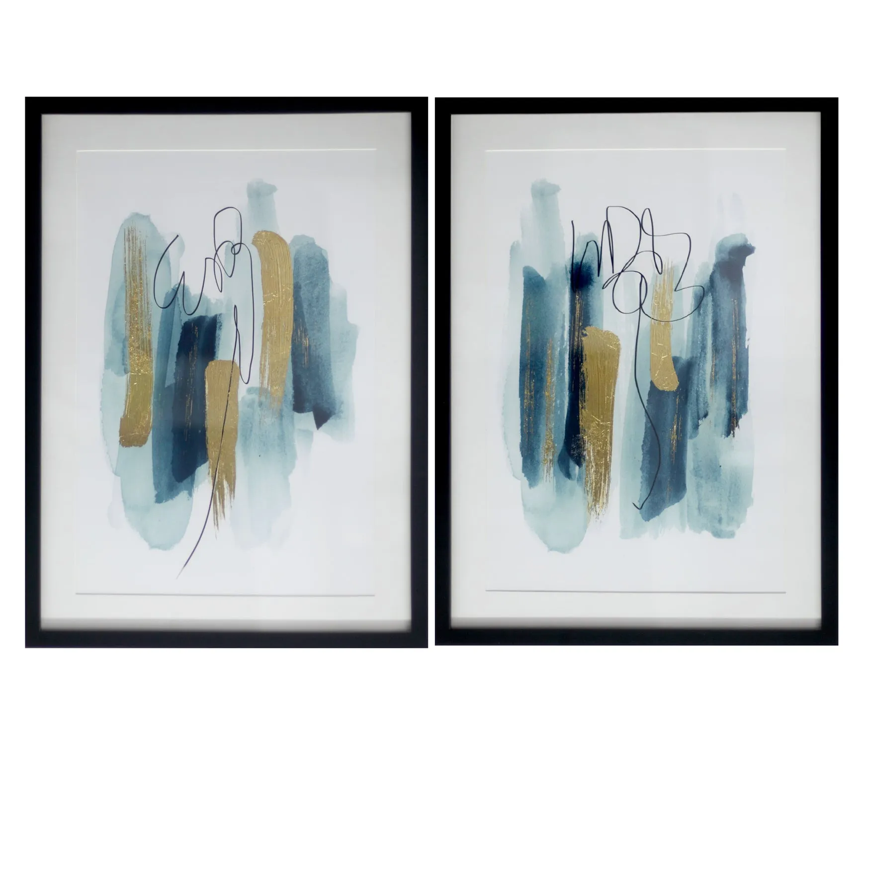 Maya Abstract Framed Wall Art Set of 2