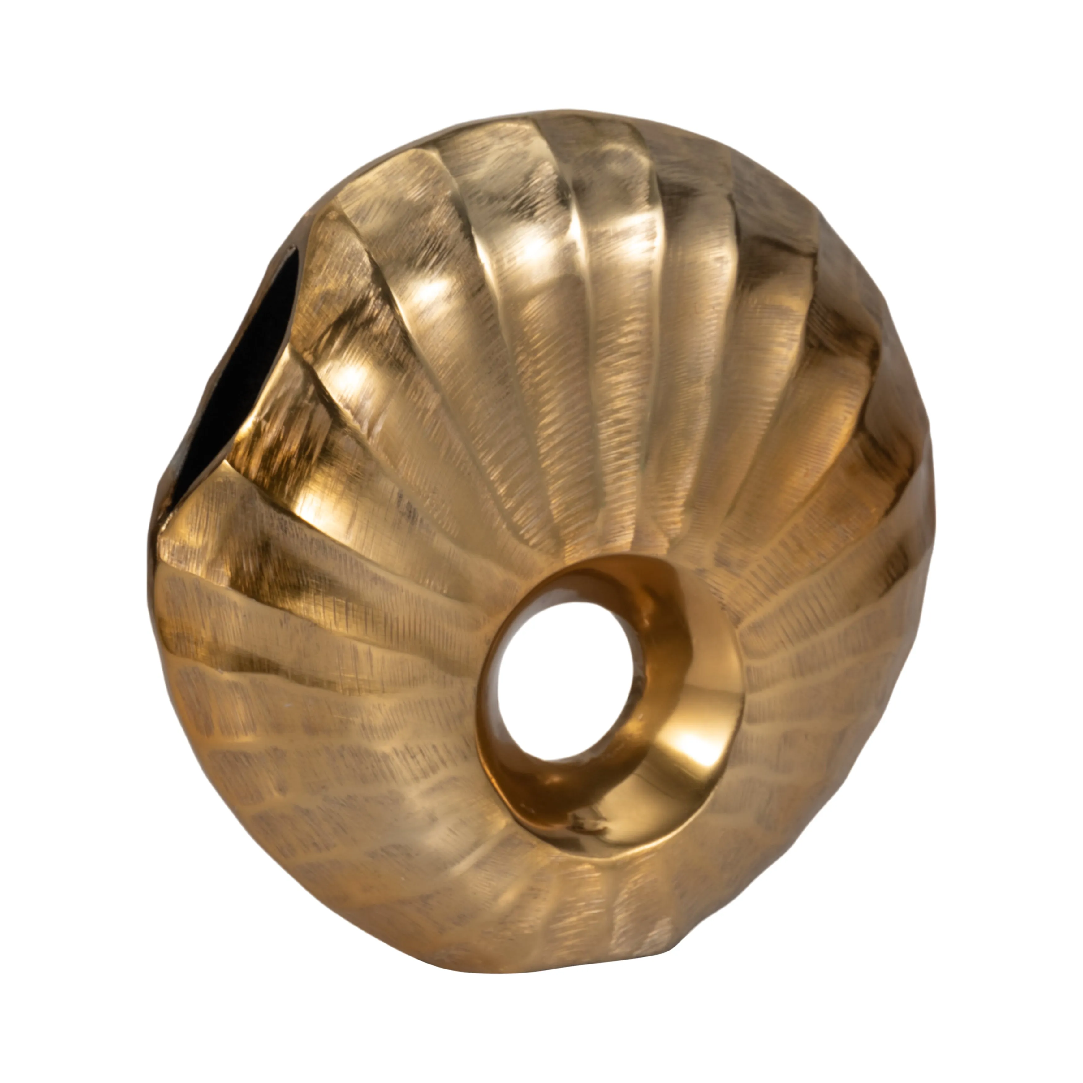 Metal, 10" Haven Small Vase, Gold
