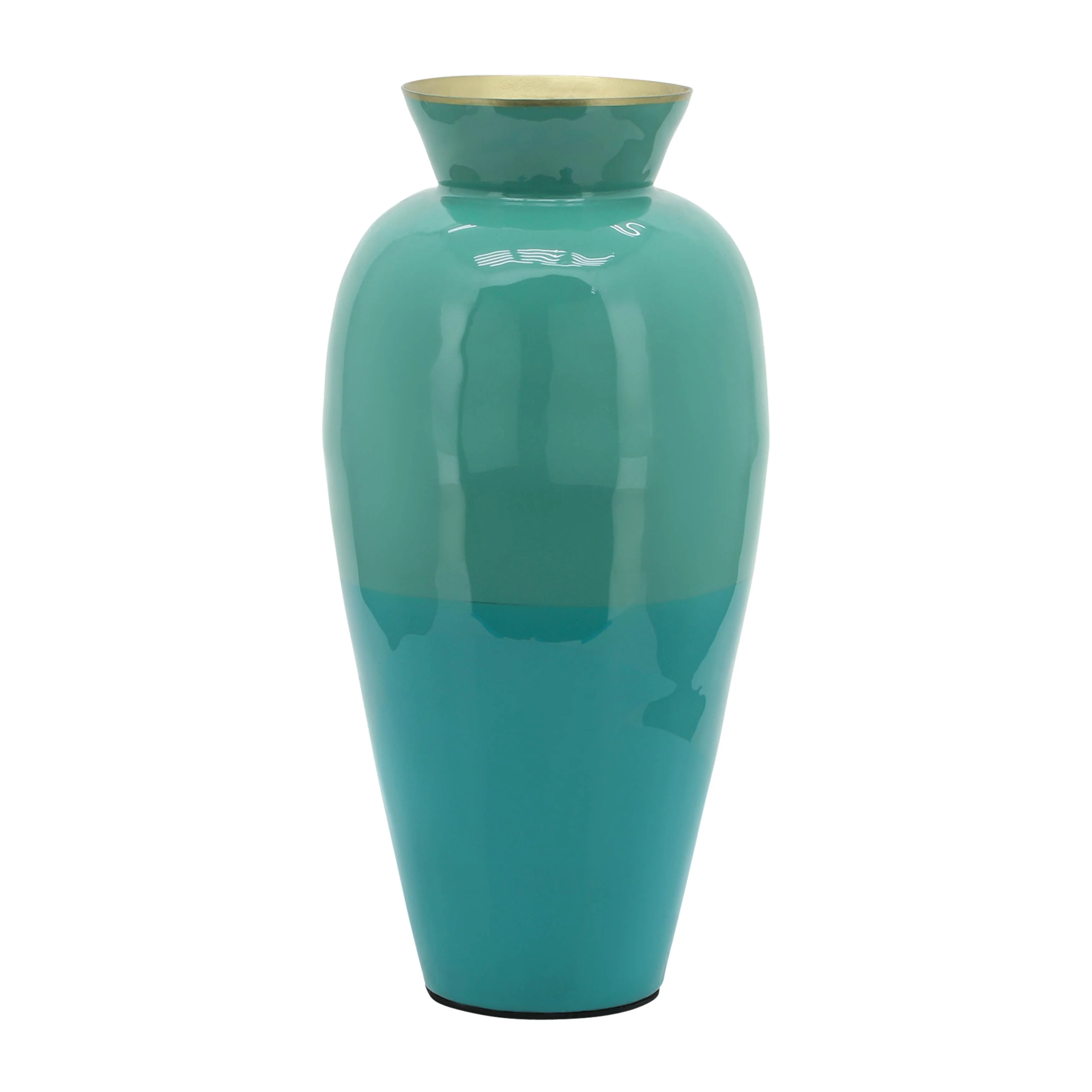 METAL 12" POSY VASE, GREEN