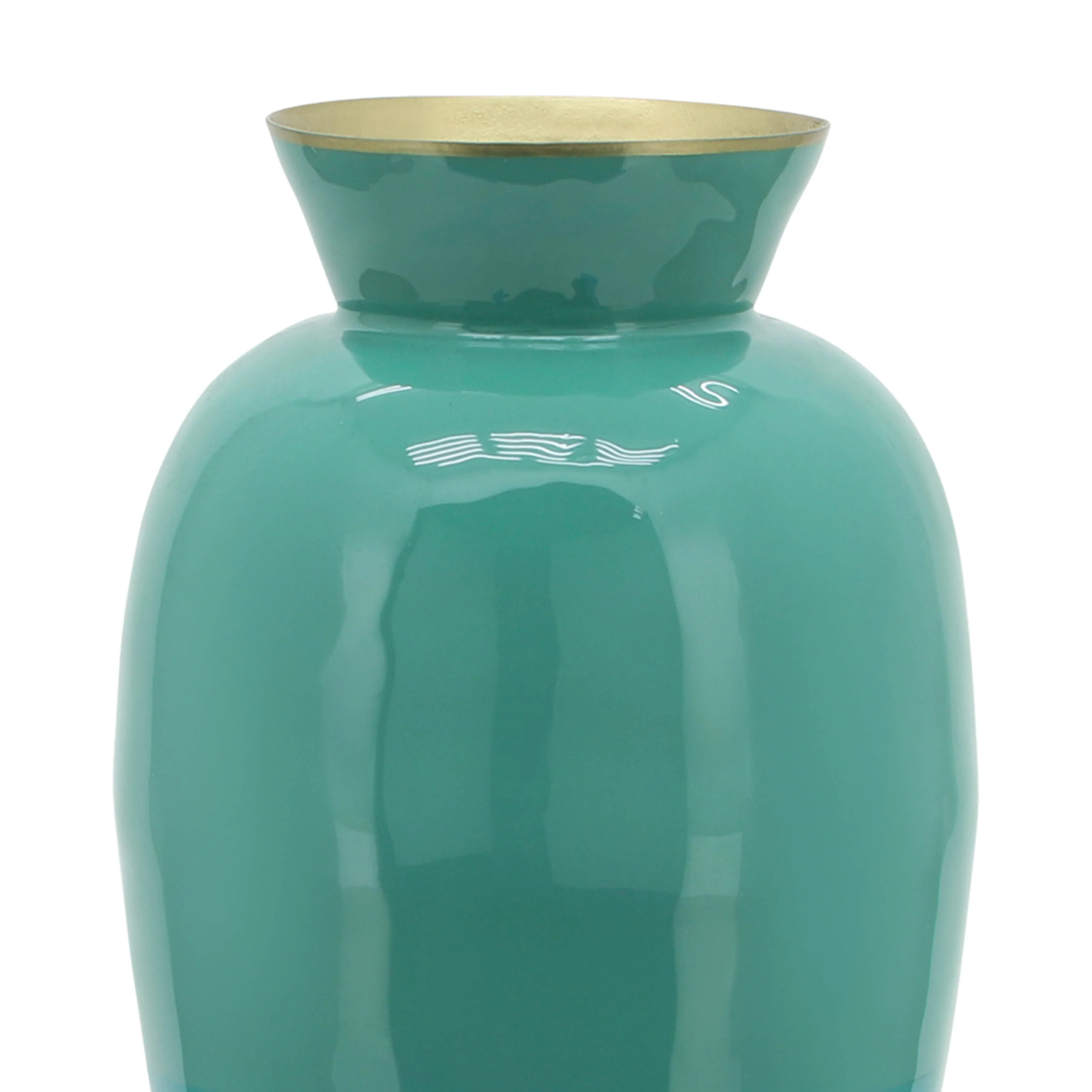 METAL 12" POSY VASE, GREEN