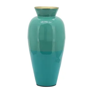 METAL 12" POSY VASE, GREEN