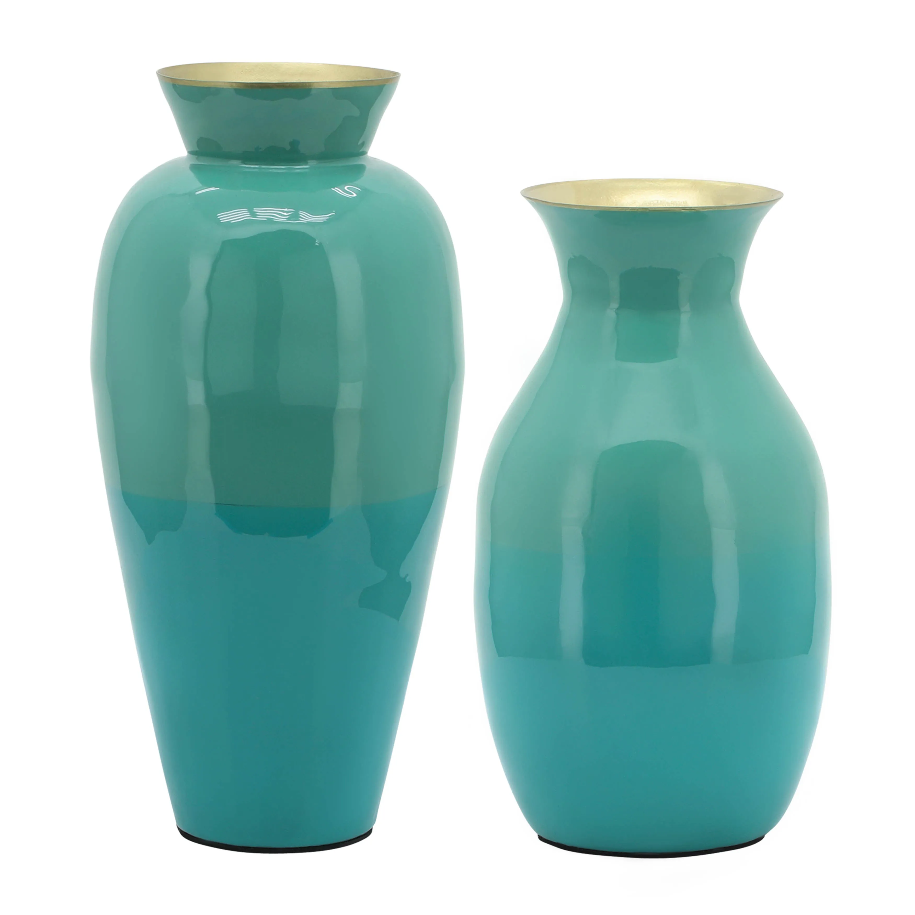 METAL 12" POSY VASE, GREEN