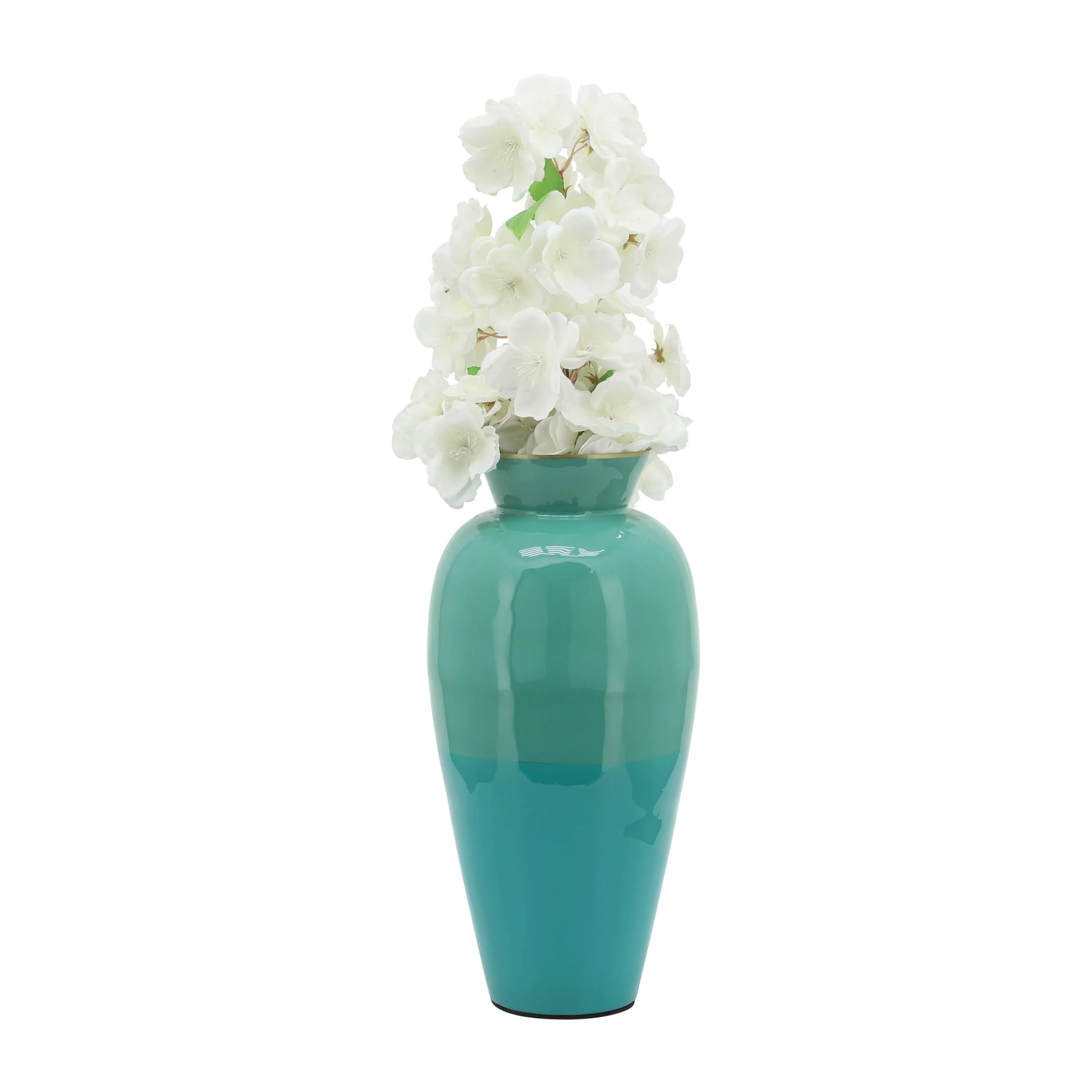 METAL 12" POSY VASE, GREEN