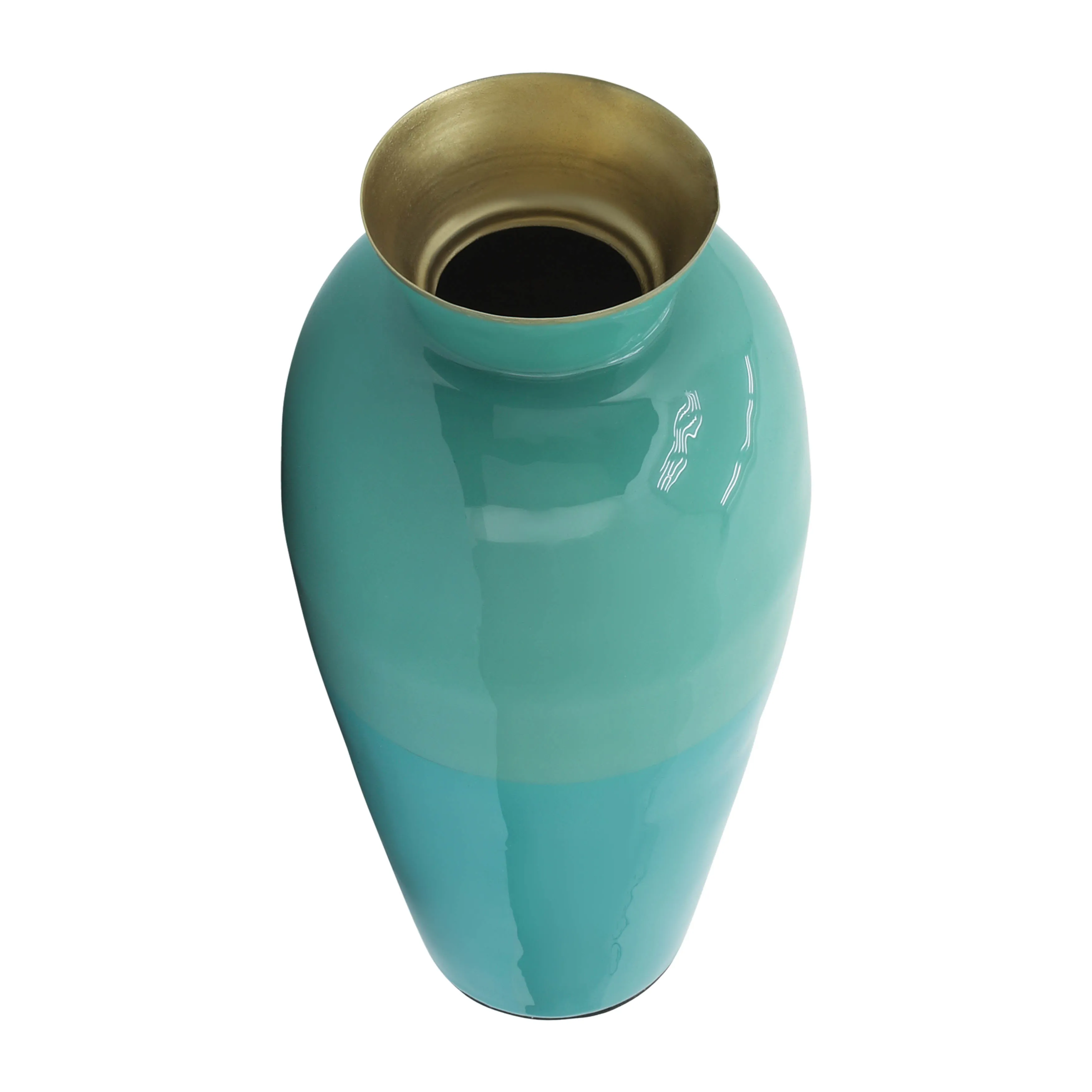 METAL 12" POSY VASE, GREEN