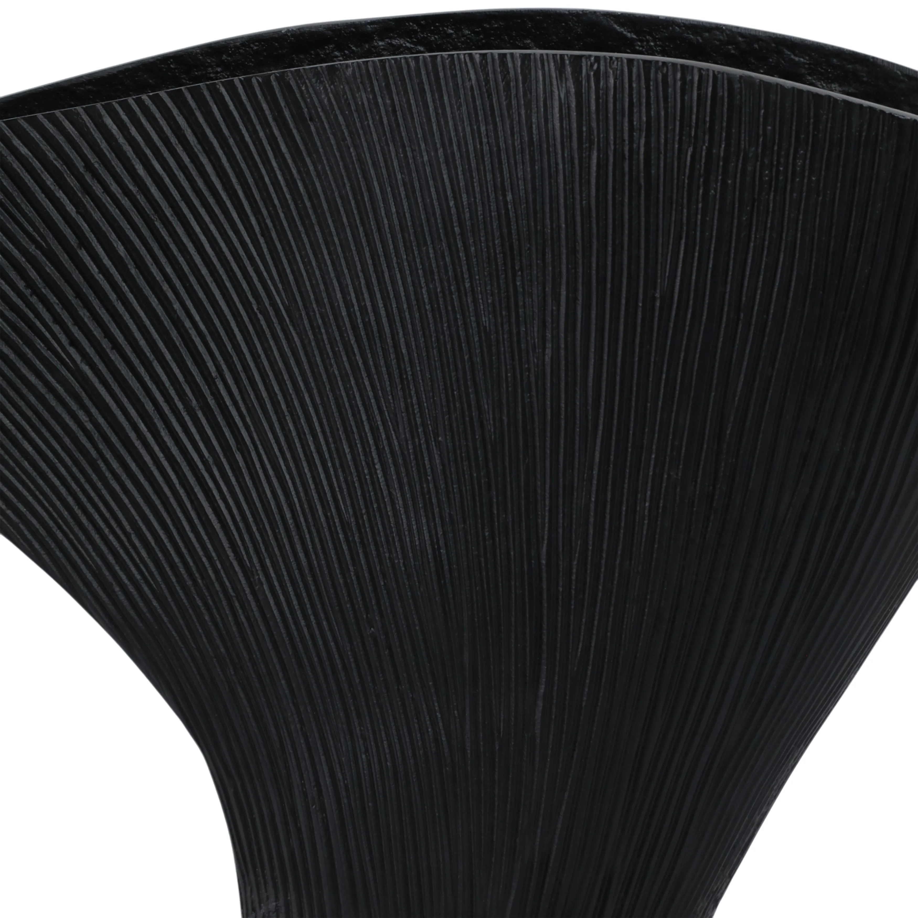 Metal, 16" Corinth Medium Black Vase