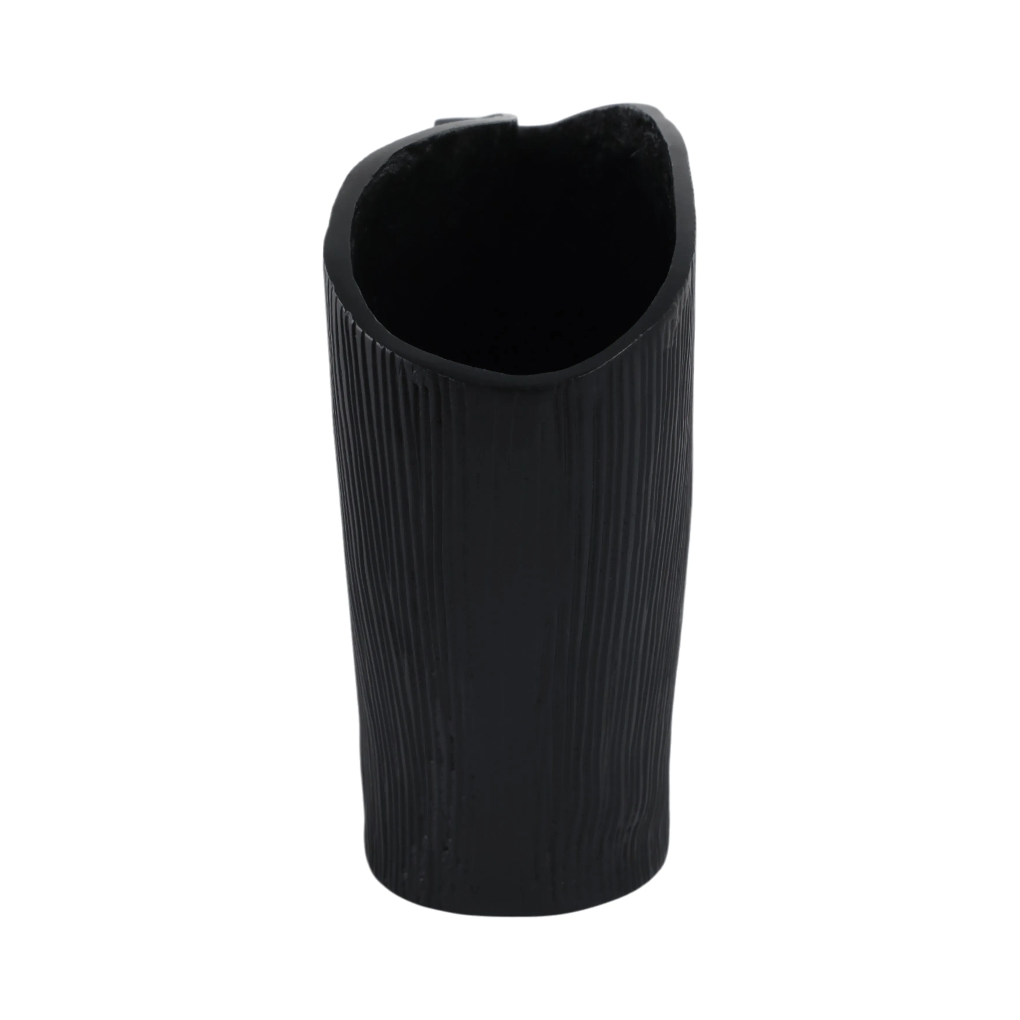 Metal, 16" Corinth Medium Black Vase