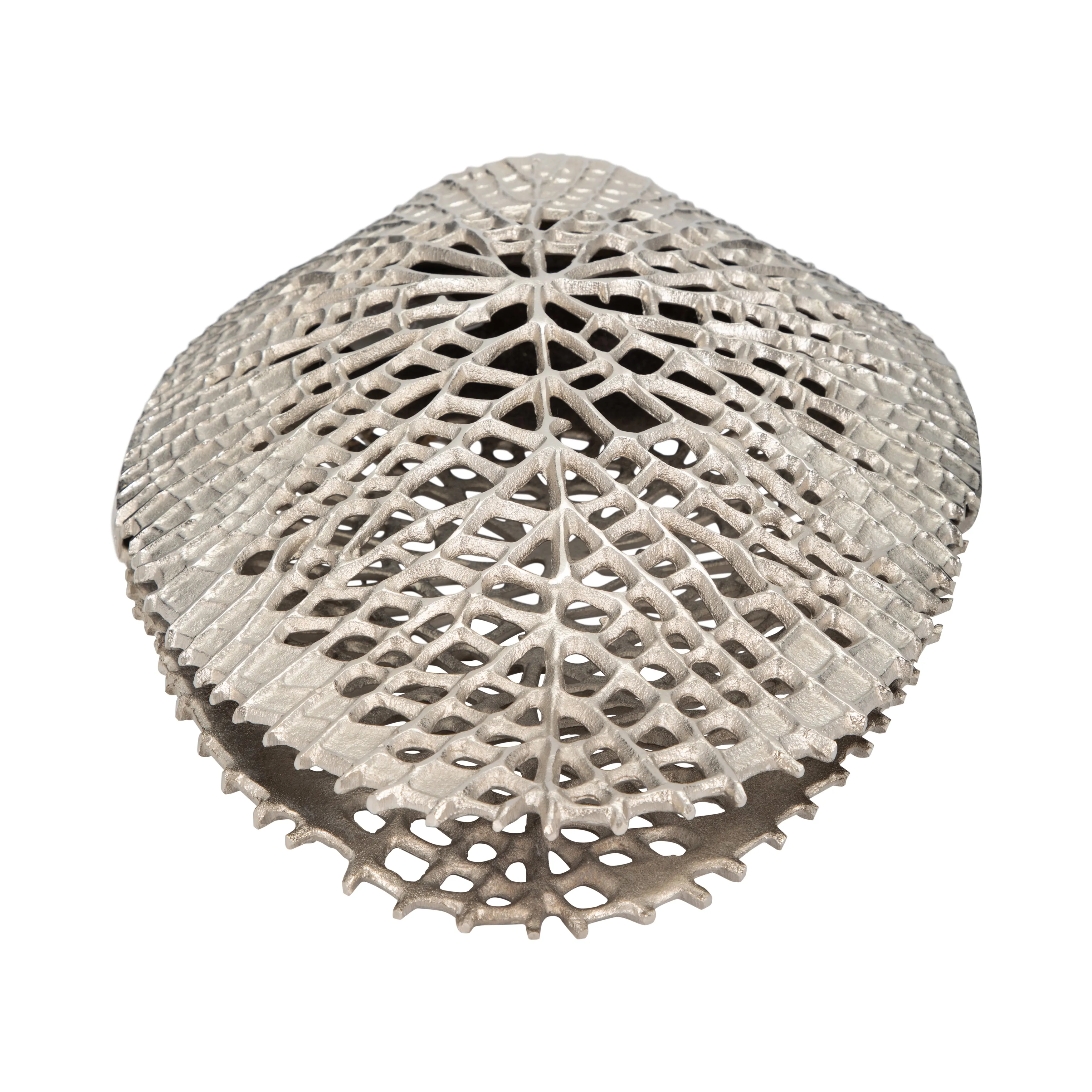 METAL, 18" CONTEMPORARY VASE, SILVER