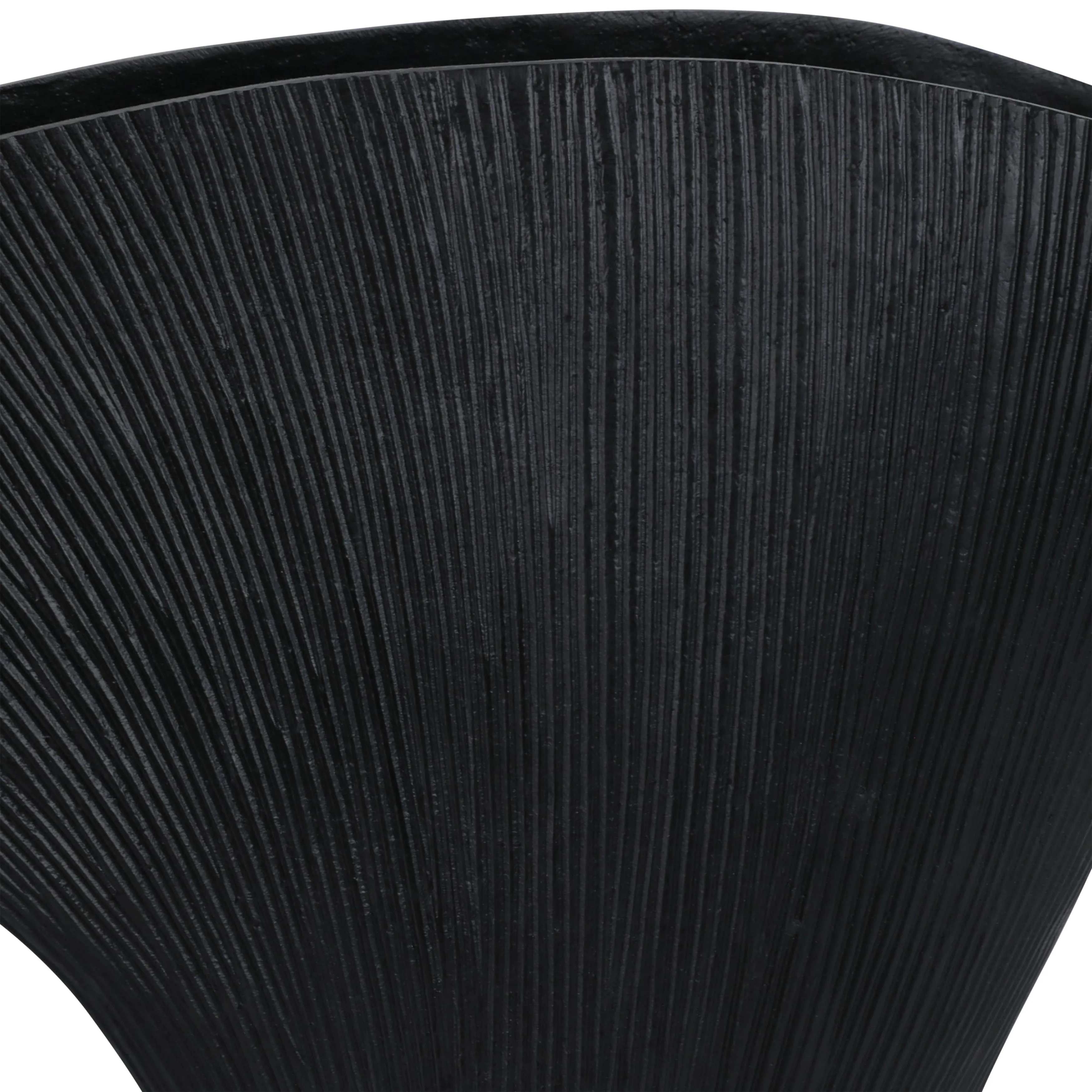 Metal, 18" Corinth Large Black Vase
