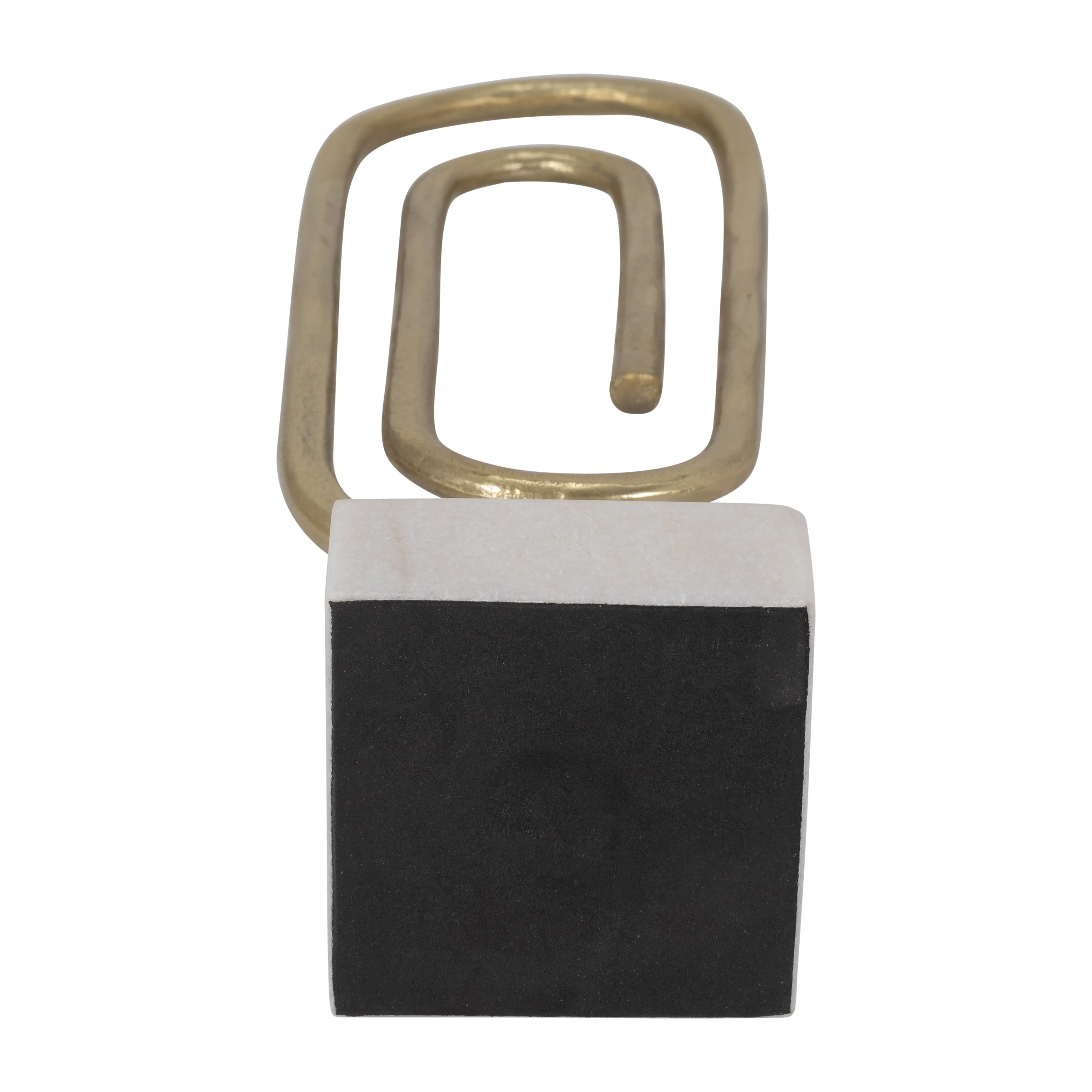 METAL, 18" PAPER CLIP SCULPTURE, GOLD