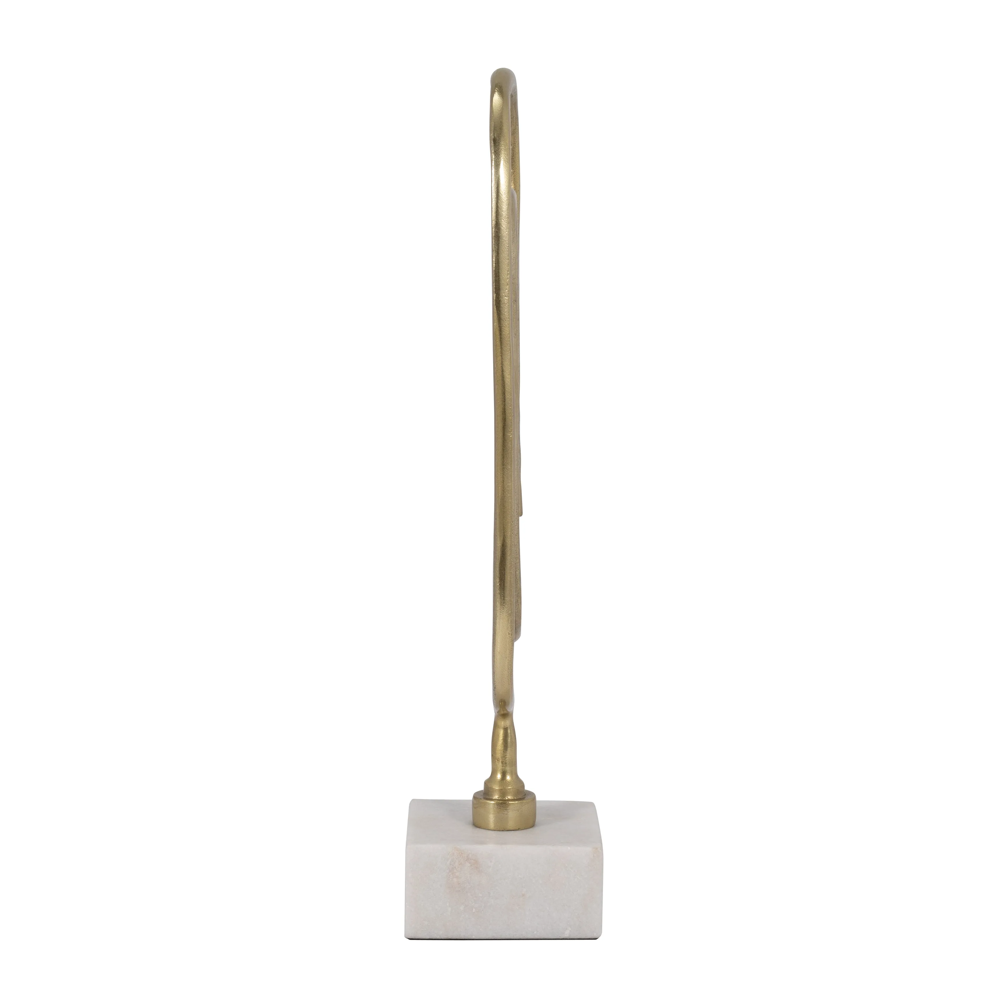 METAL, 18" PAPER CLIP SCULPTURE, GOLD