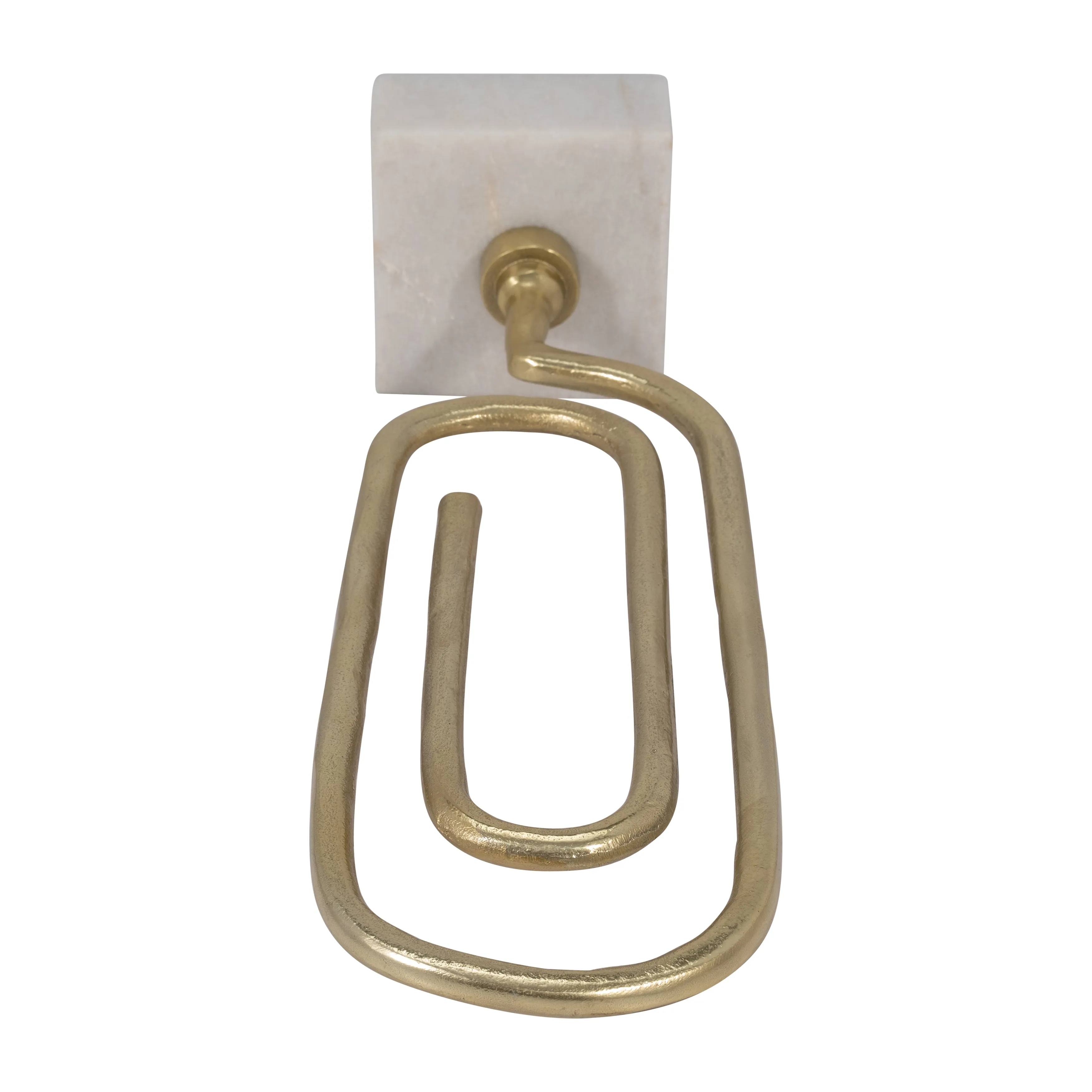 METAL, 18" PAPER CLIP SCULPTURE, GOLD