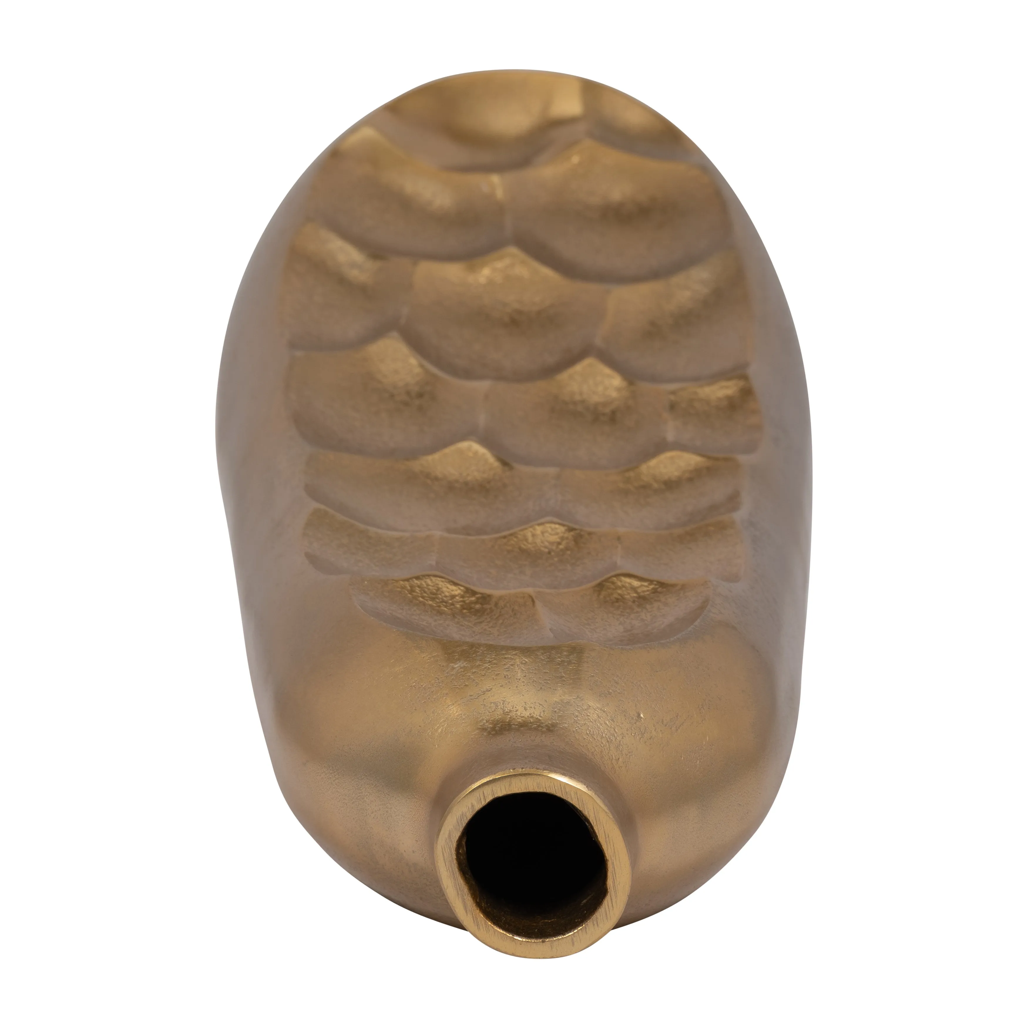 METAL, 19" CUT-OUT VASE, GOLD