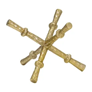 METAL, 6"H JACK ORB, GOLD