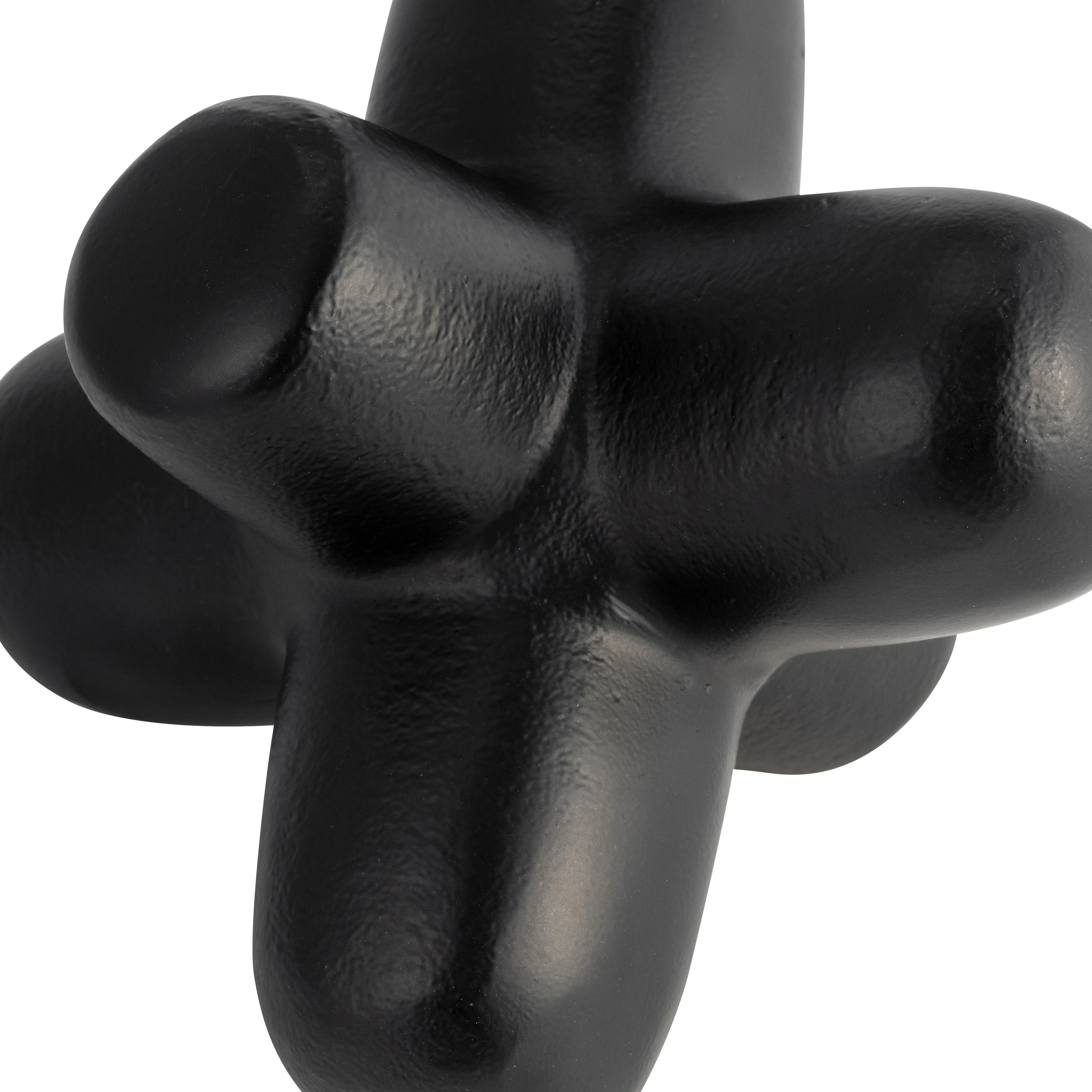 METAL 8" GEOMETRIC ORB, BLACK