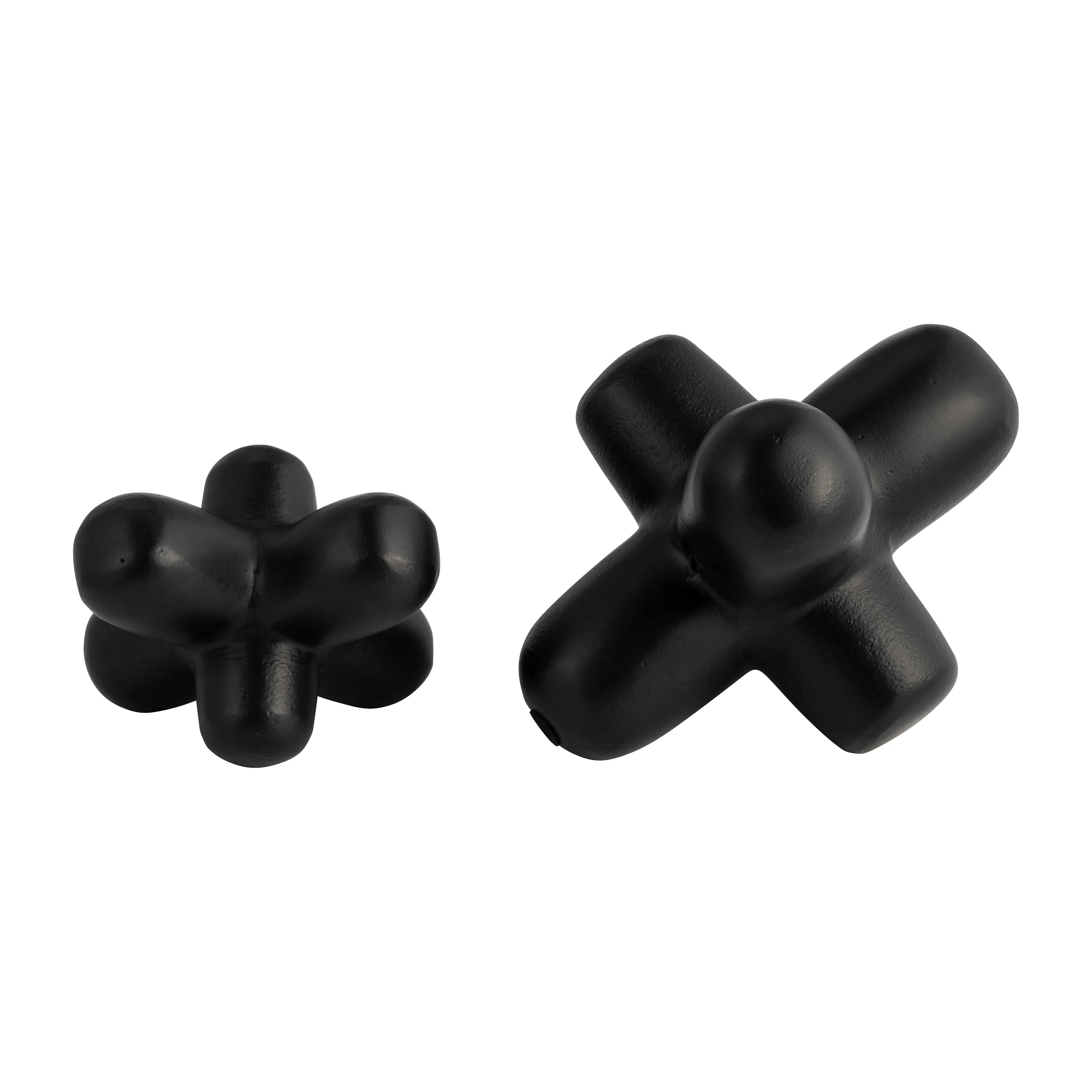 METAL 8" GEOMETRIC ORB, BLACK