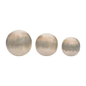 METAL, S/3 4/5/6" GALAXY ORBS, PEARL