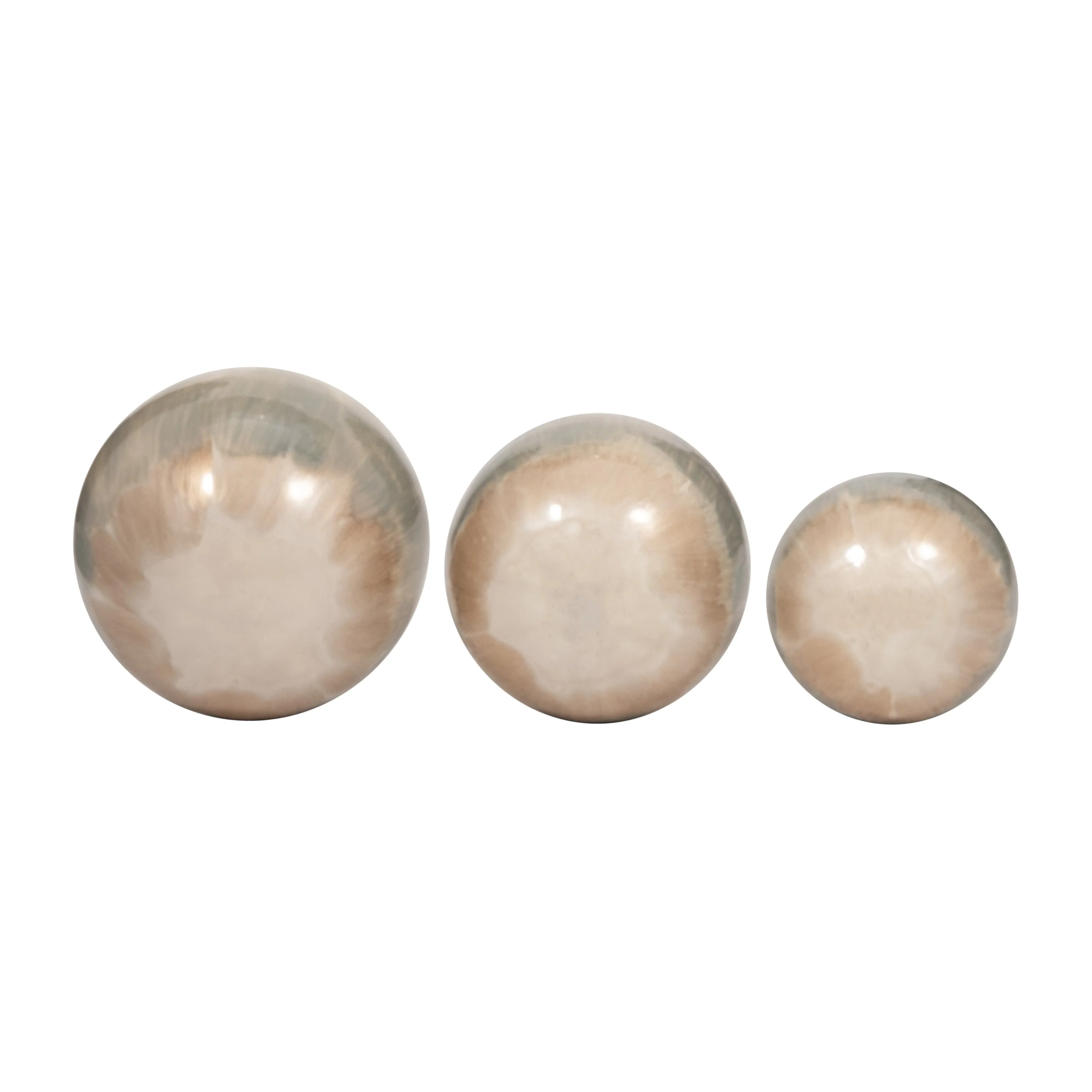 METAL, S/3 4/5/6" GALAXY ORBS, PEARL