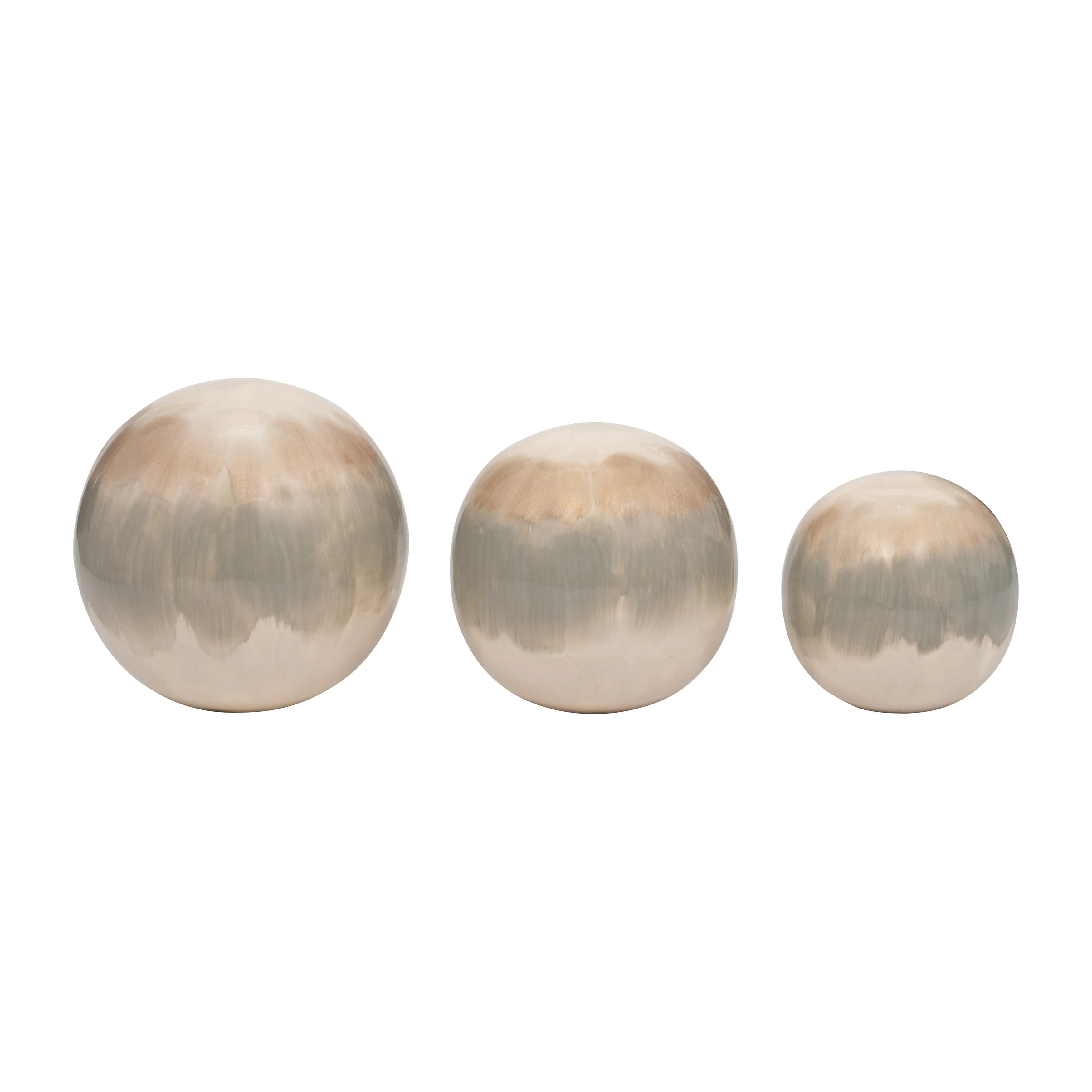 METAL, S/3 4/5/6" GALAXY ORBS, PEARL
