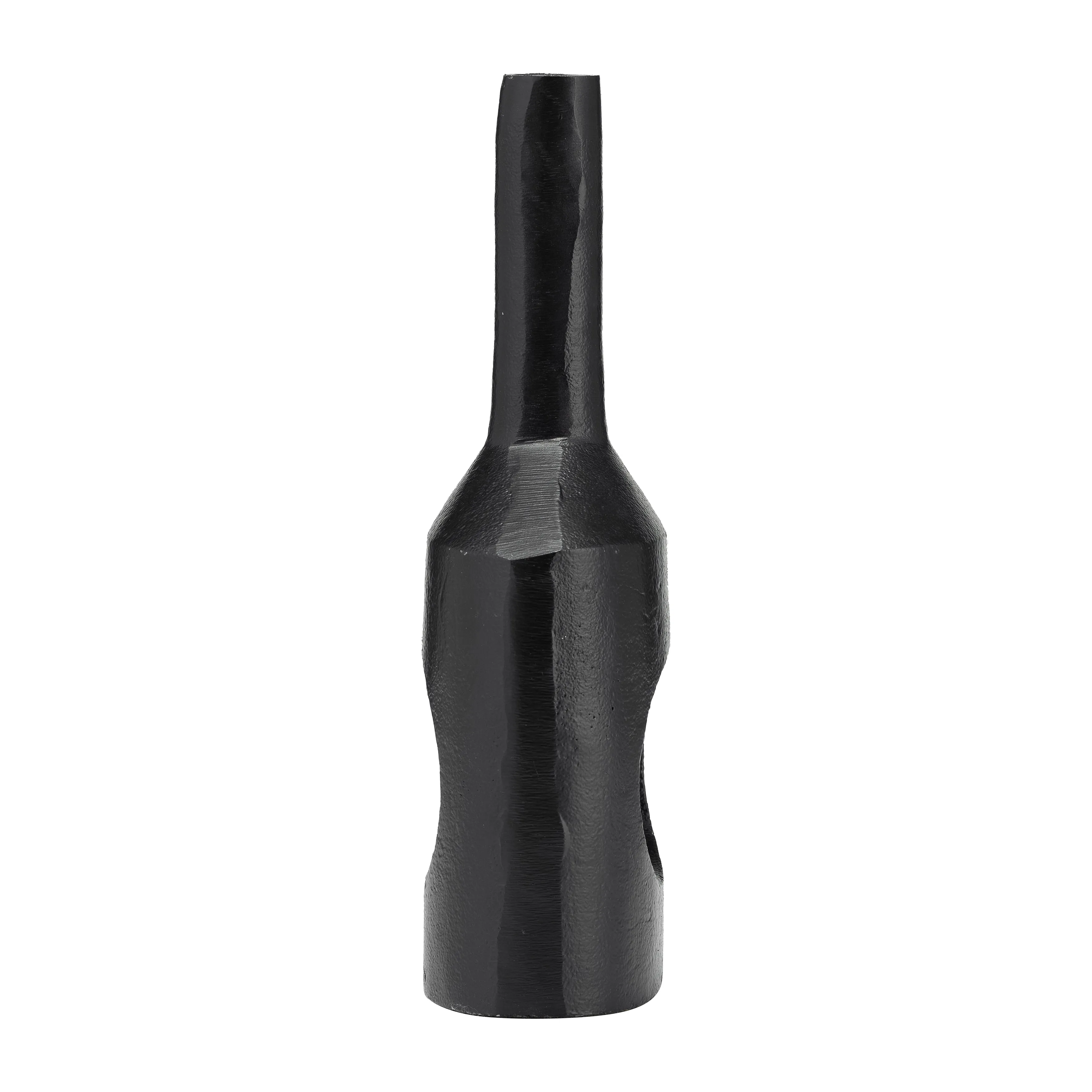 Metal,12"H, Small Modern Open Cut Out Vase,Black