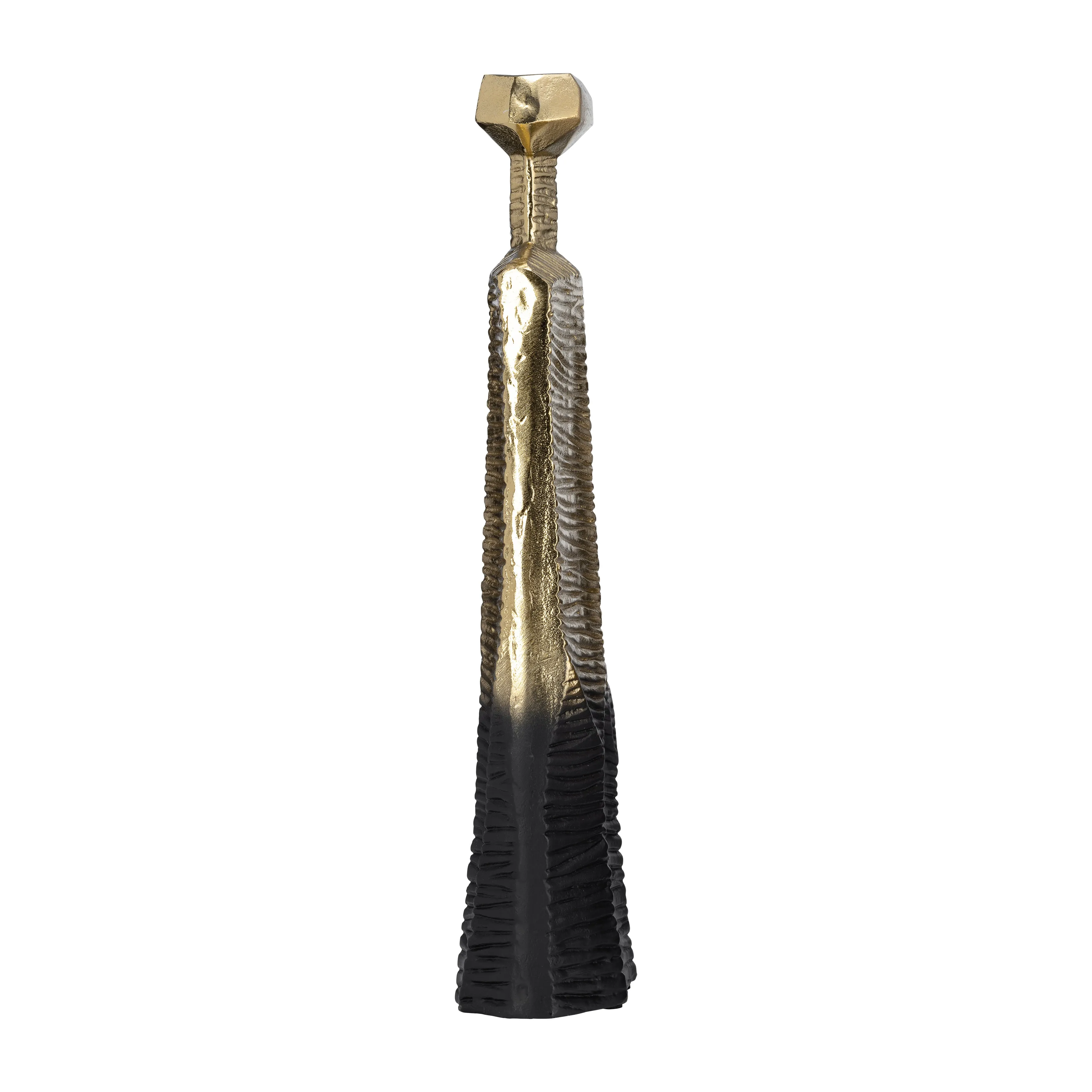 METAL,20",RIGGED VASE,GOLD/BLACK