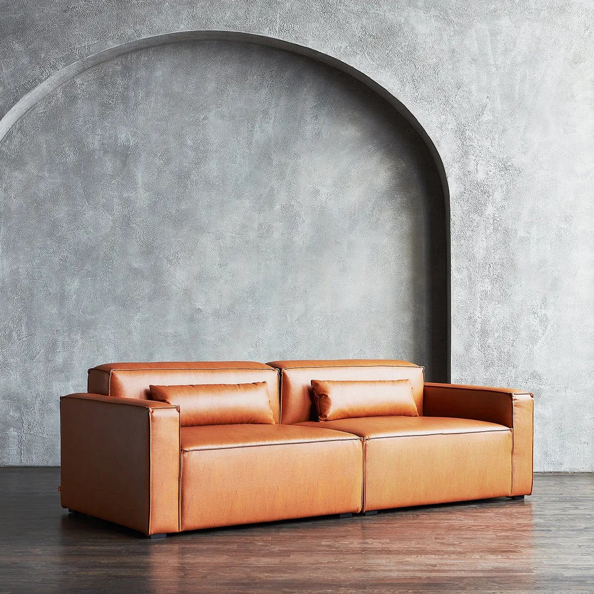 Mix Leatherette Left Arm Sofa