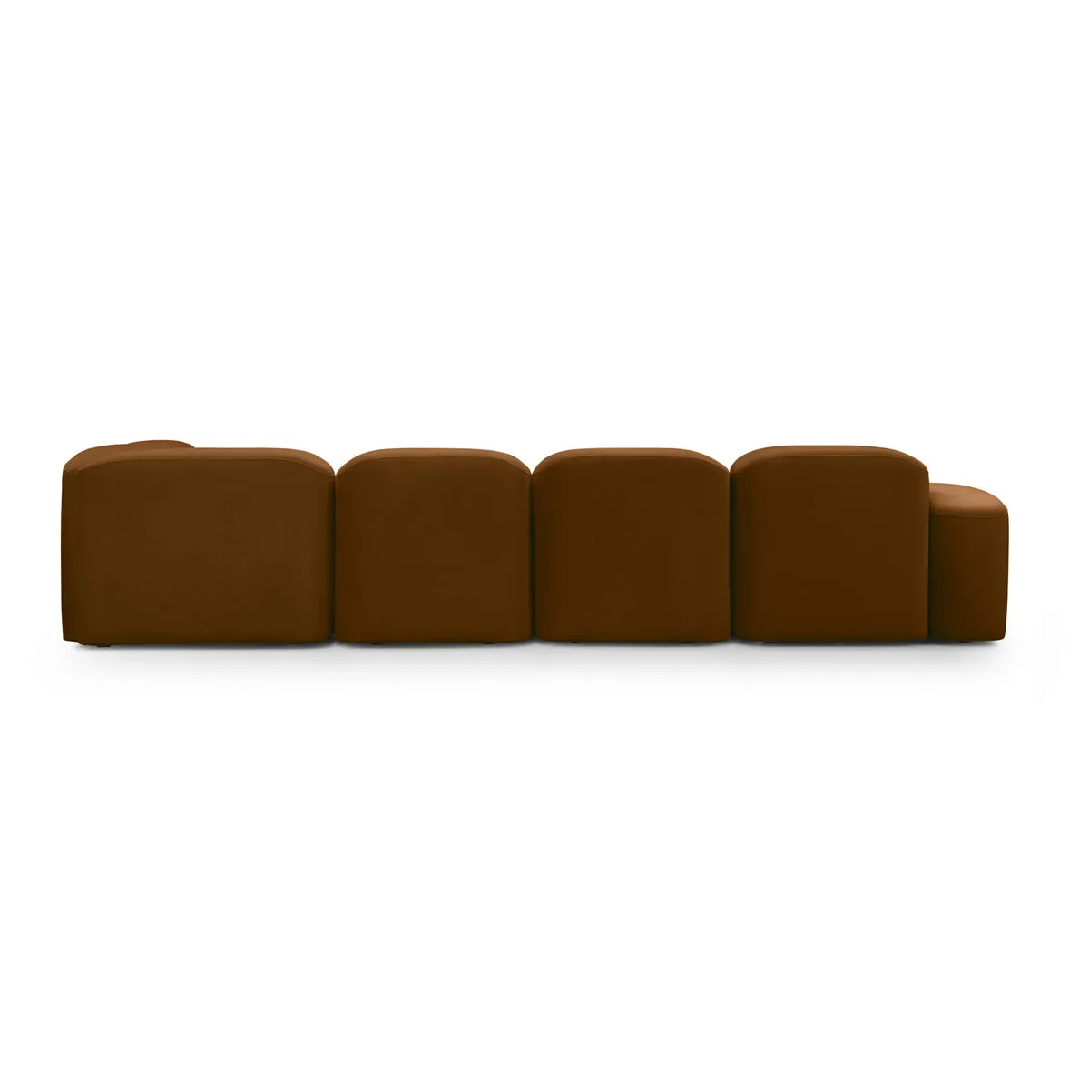 Muse 5 Piece LAF Modular Chaise Sofa (Malibu Cognac)