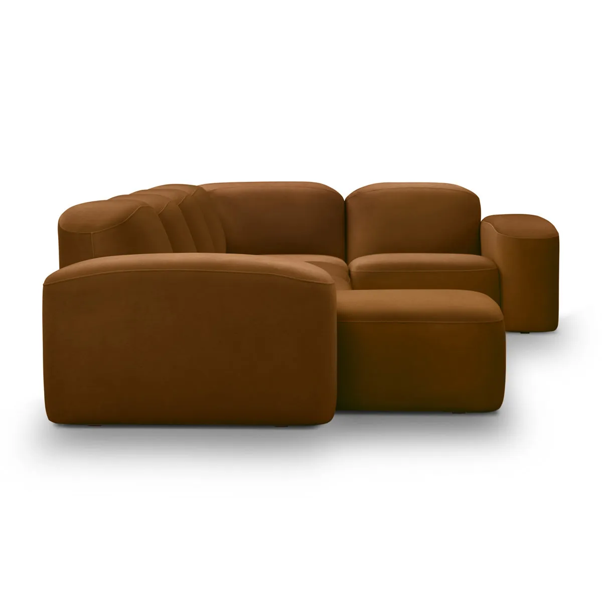 Muse 5 Piece LAF Modular Chaise Sofa (Malibu Cognac)