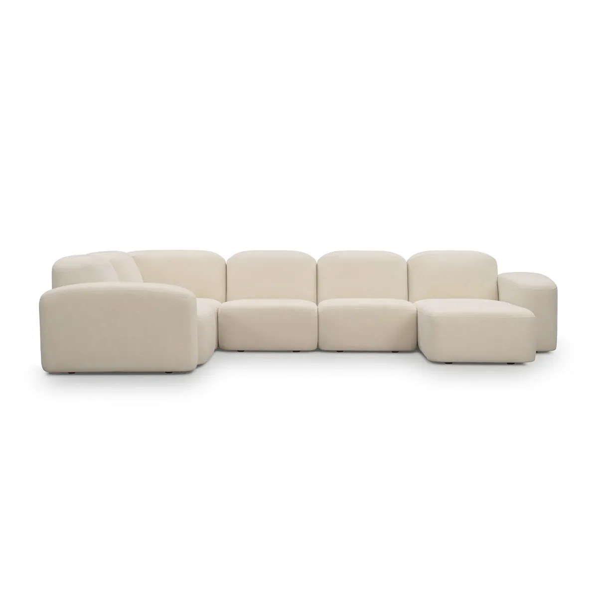 Muse 5 Piece RAF Modular Chaise Sofa (Cabarita Natural)