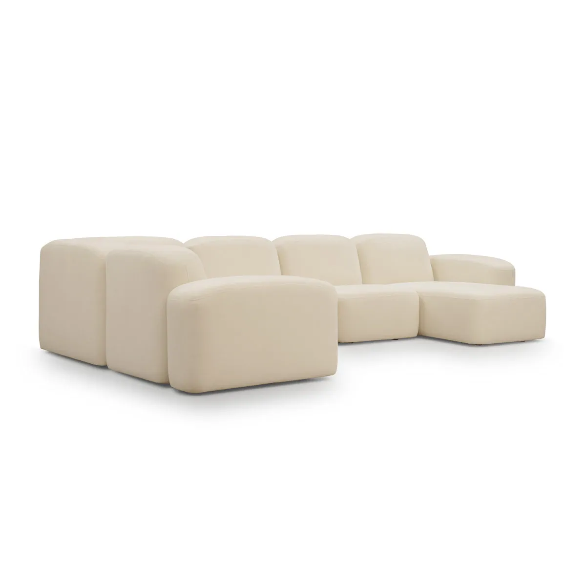 Muse 5 Piece RAF Modular Chaise Sofa (Cabarita Natural)