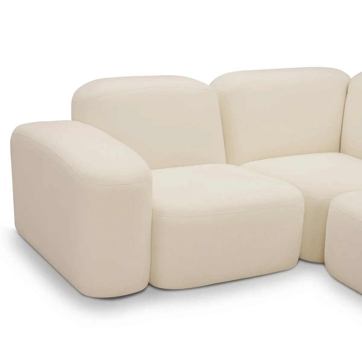 Muse 5 Piece RAF Modular Chaise Sofa (Cabarita Natural)