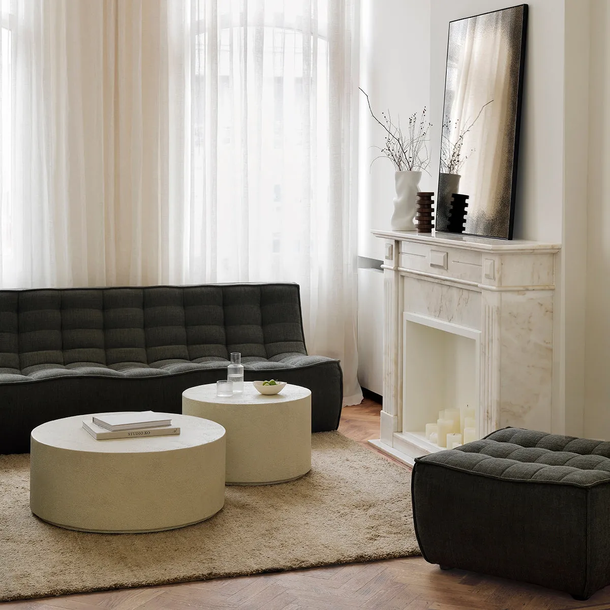 N701 Eco Fabric 3 Seater Sofa