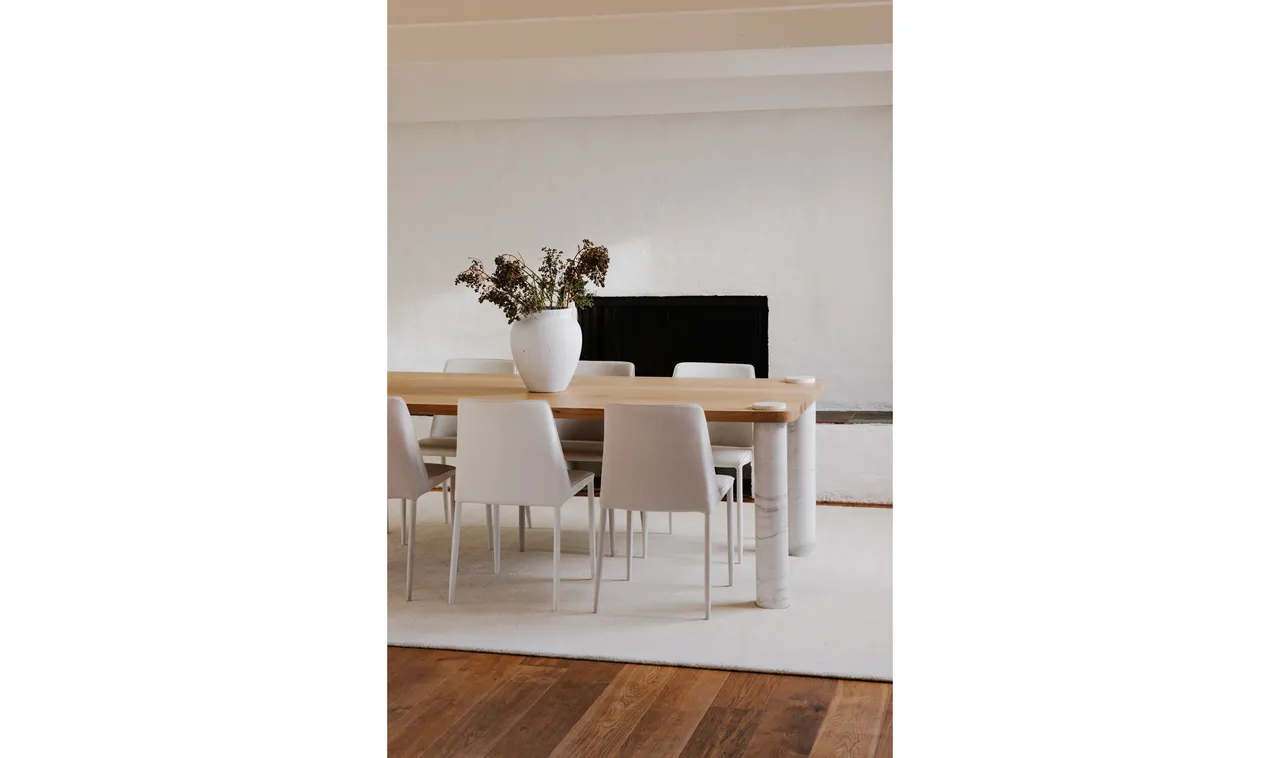Nora Fabric Dining Chair White