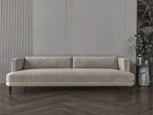 Off-white suede fabric sofa 250x75x40 cm