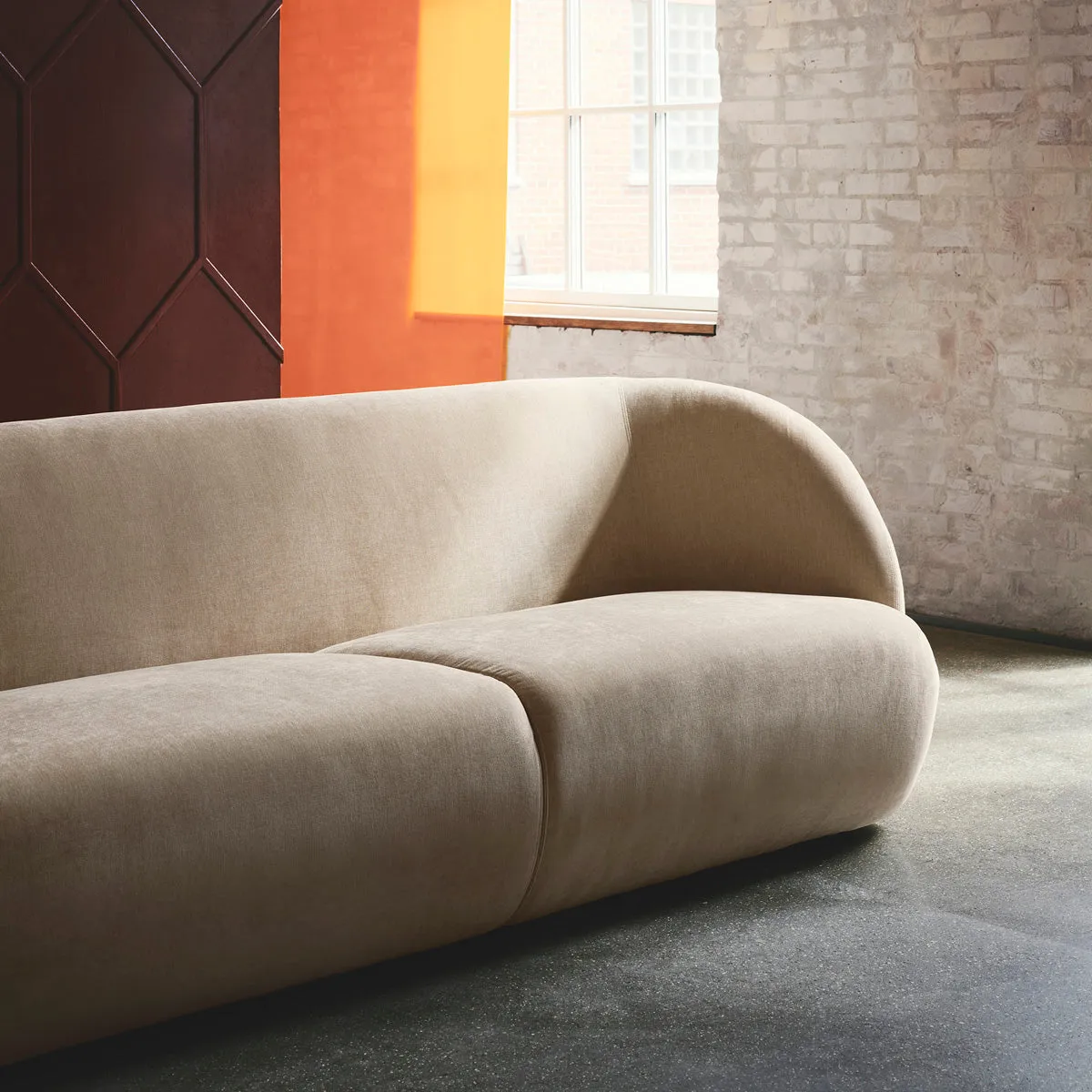 Paula Fabric 2 Seater Sofa