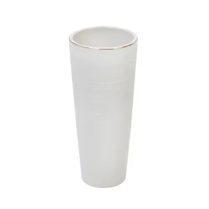 PEARLESCENT CERAMIC VASE 11.75"