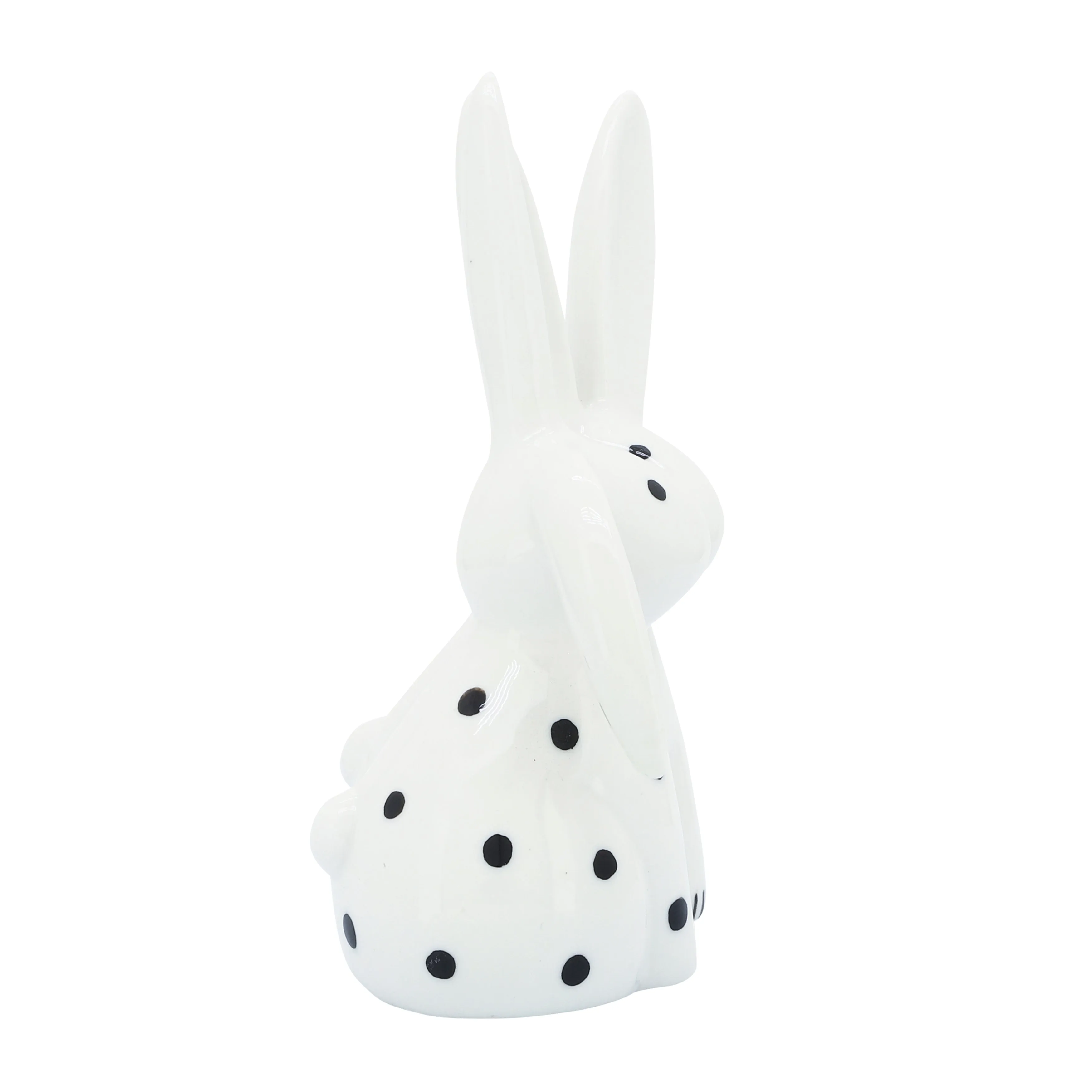 PORCELAIN, 7"H KISSING BUNNIES, WHITE