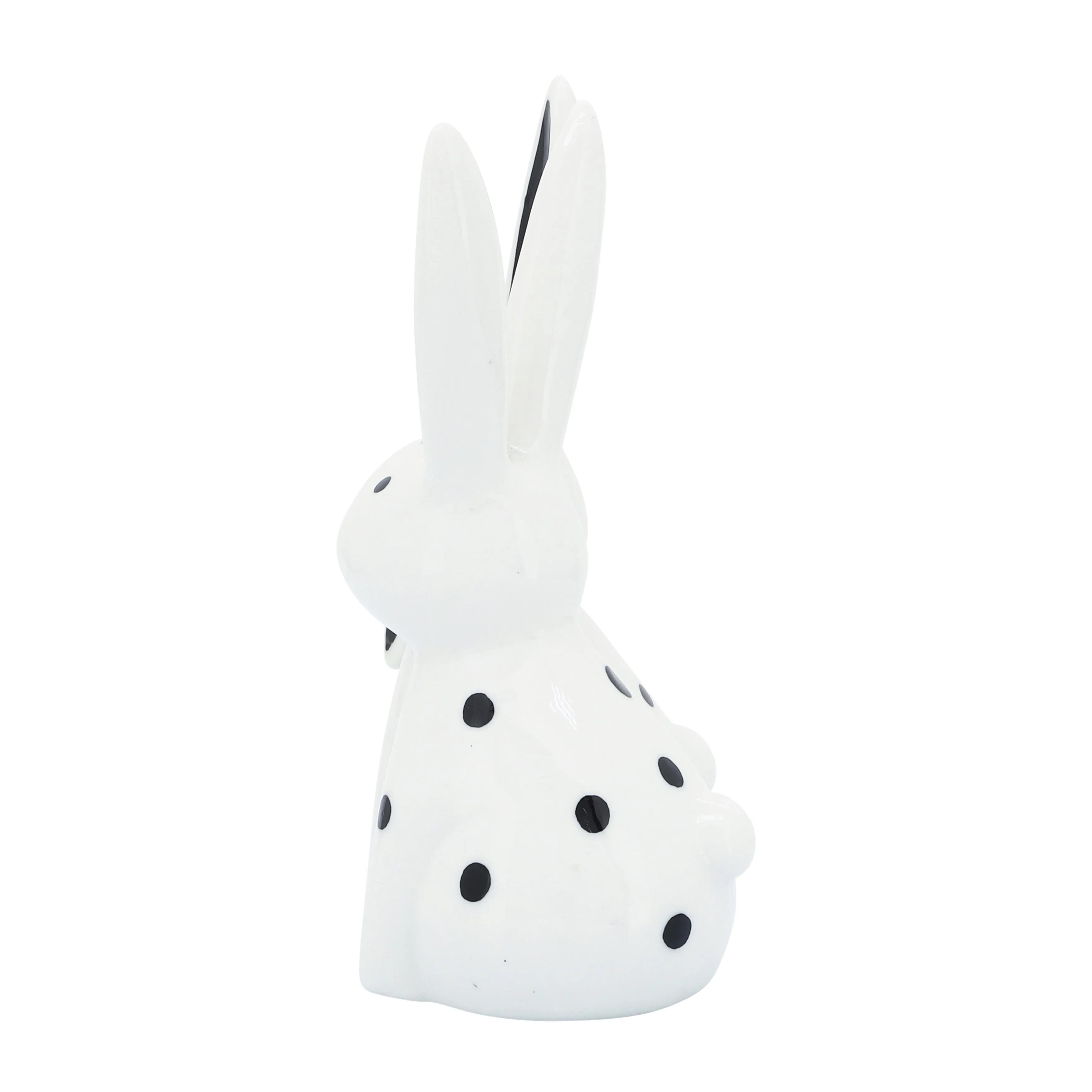 PORCELAIN, 7"H KISSING BUNNIES, WHITE
