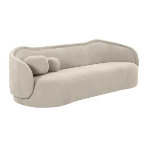 "Circe Taupe Textured Velvet Sofa "