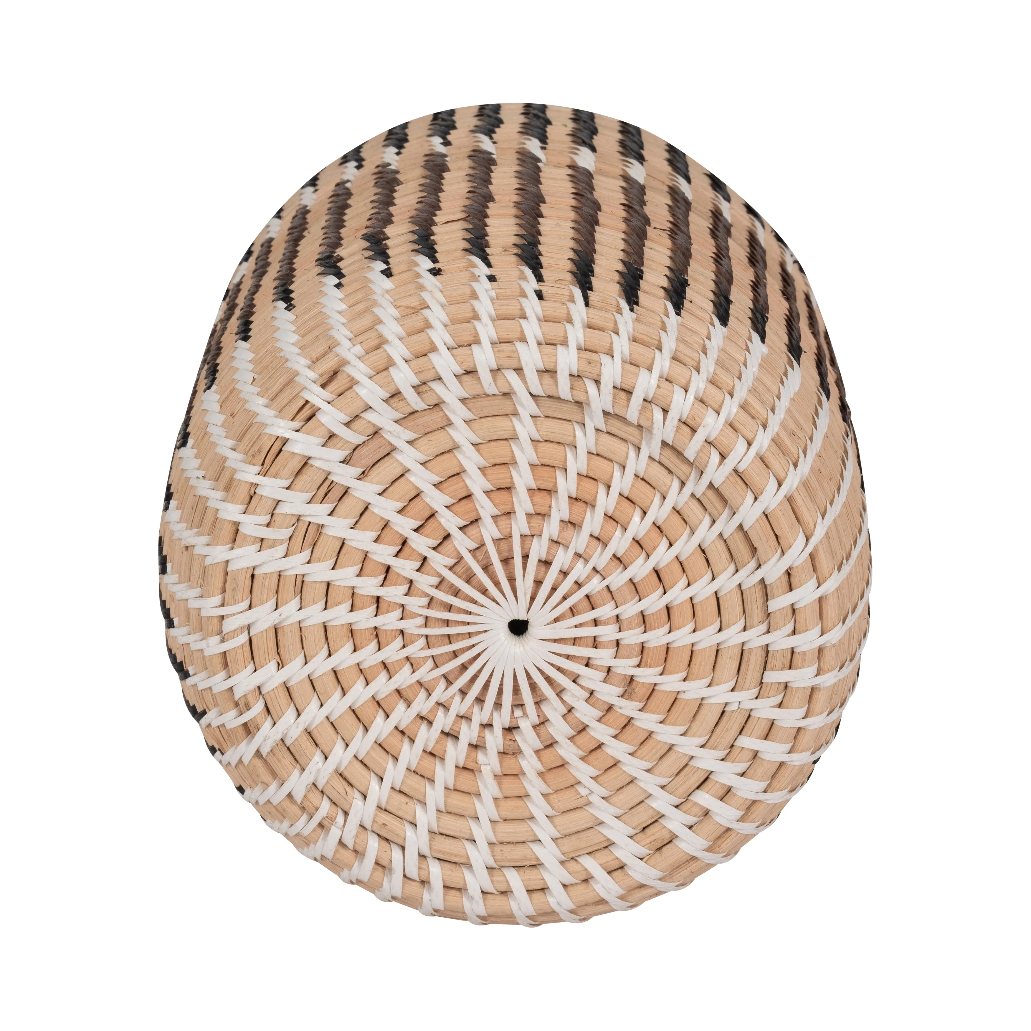 RATTAN, 13"H WOVEN VASE, MULTI
