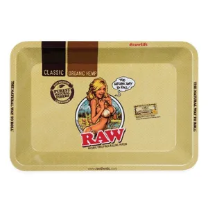 Raw - Rolling Tray - "Girl" - Mini