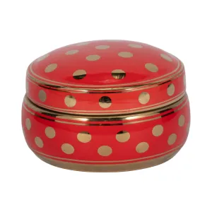 Red/gold Polka Dot Box 7"