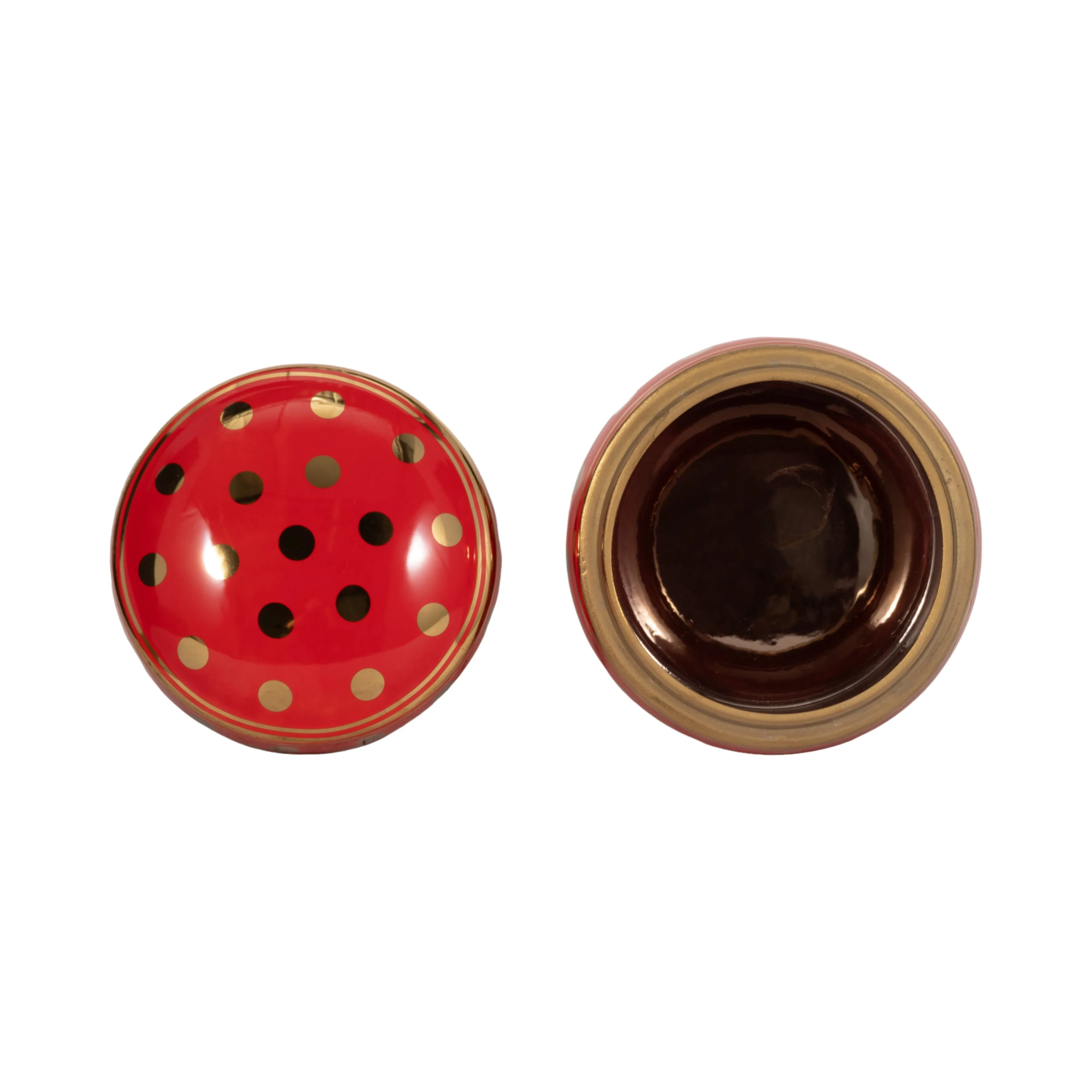 Red/gold Polka Dot Box 7"
