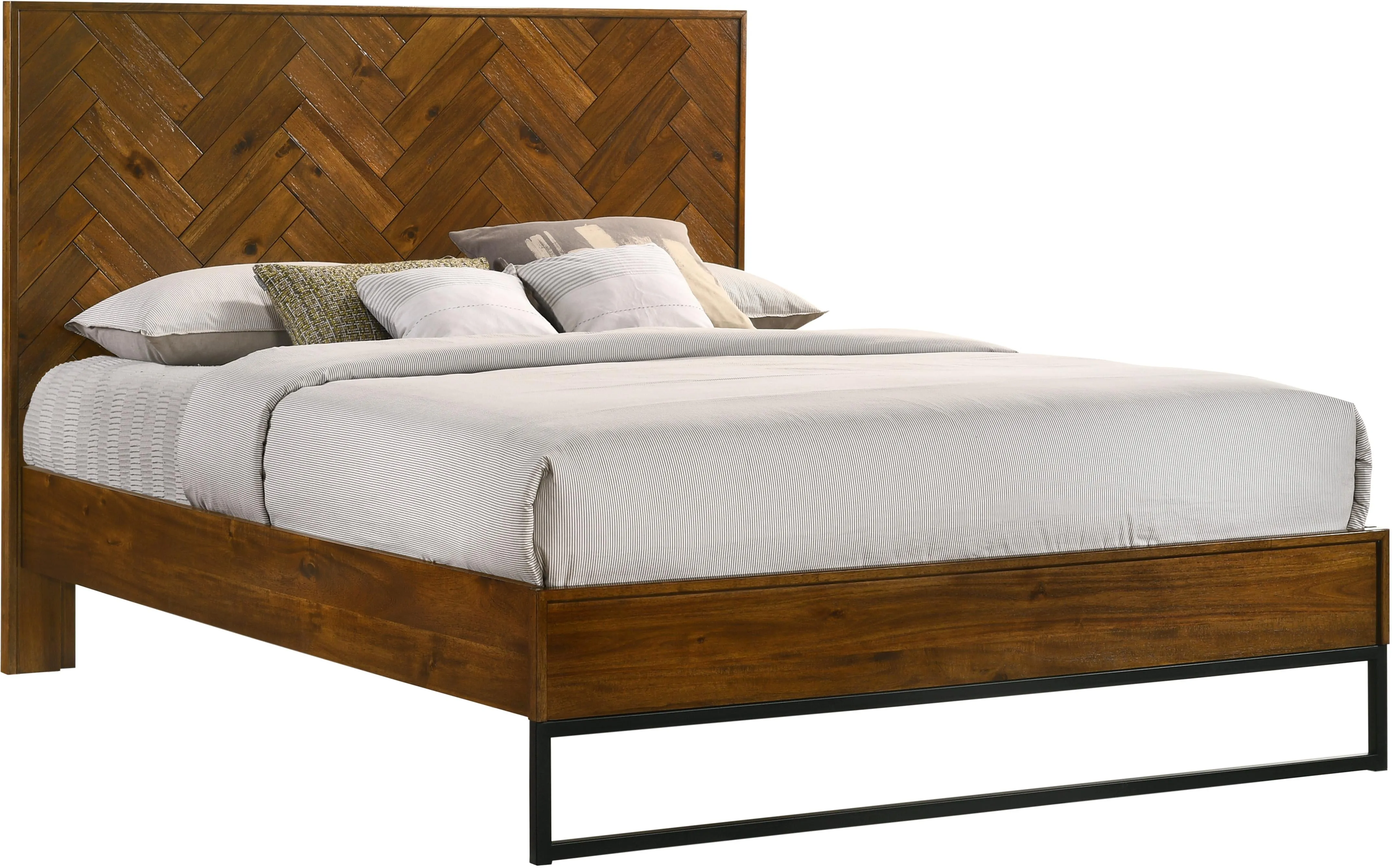 Reed Antique Coffee King Bed (3 Boxes)