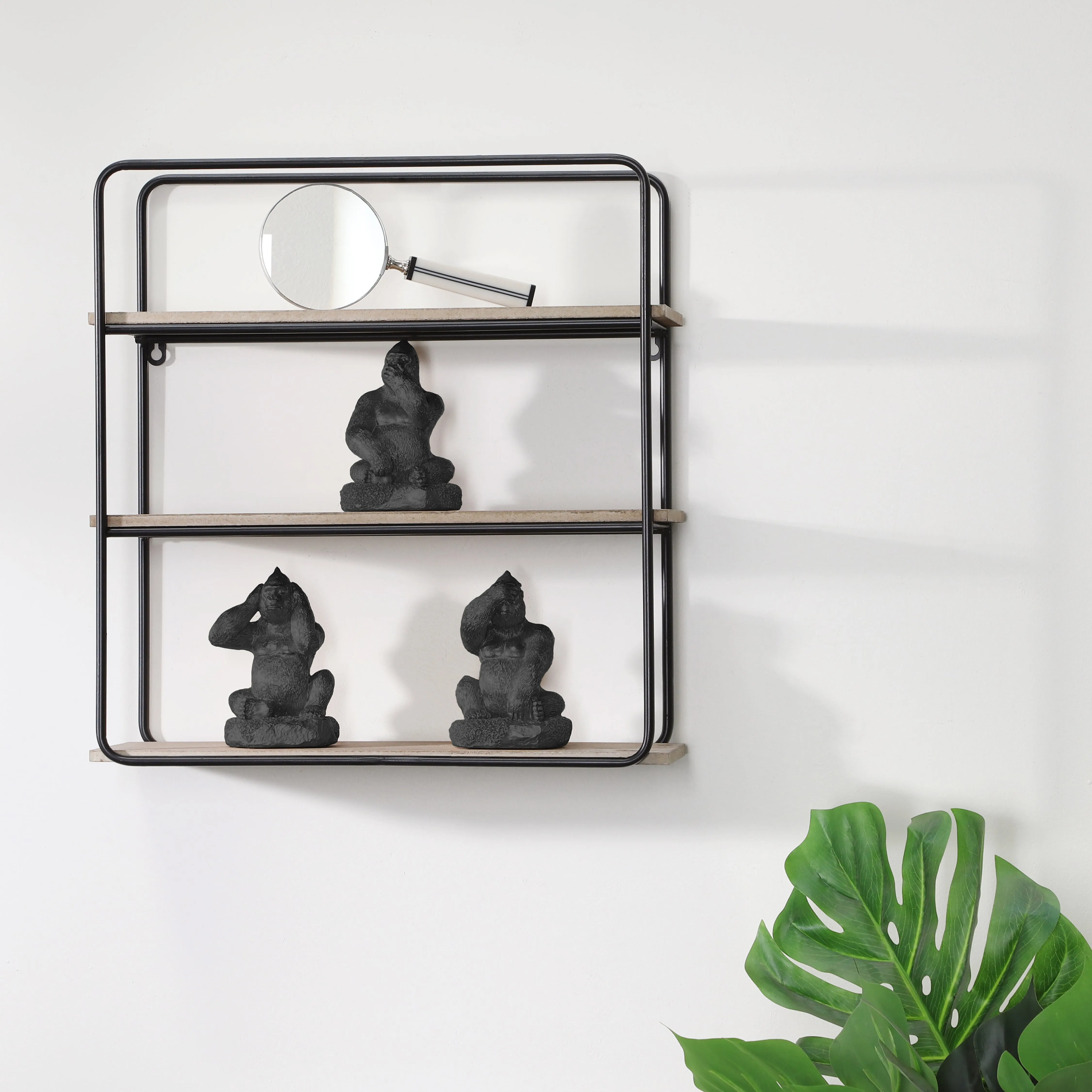 RESIN, S/3 HEAR, SPEAK, SEE NO EVIL MONKEYS, BLACK