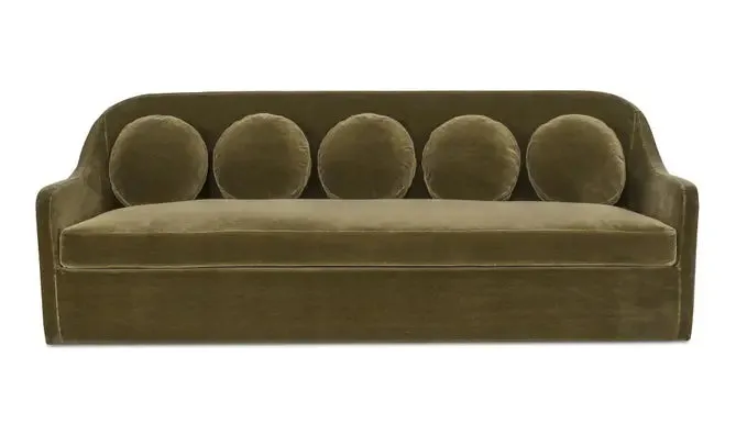 Rialto Sofa Dark Green Faux Mohair