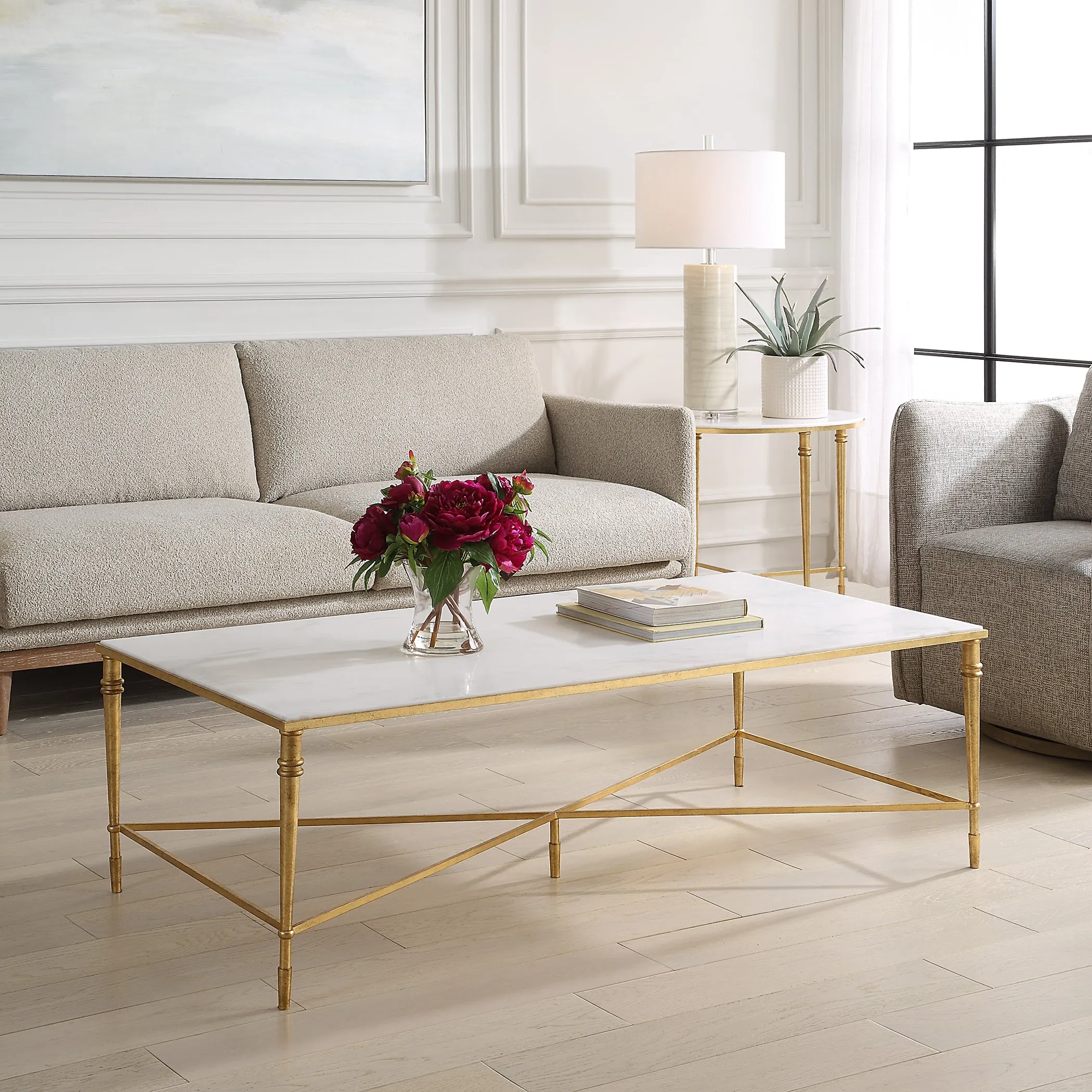 ROSHN 140 W x 43 H x 71 D Rectangular Coffee Table